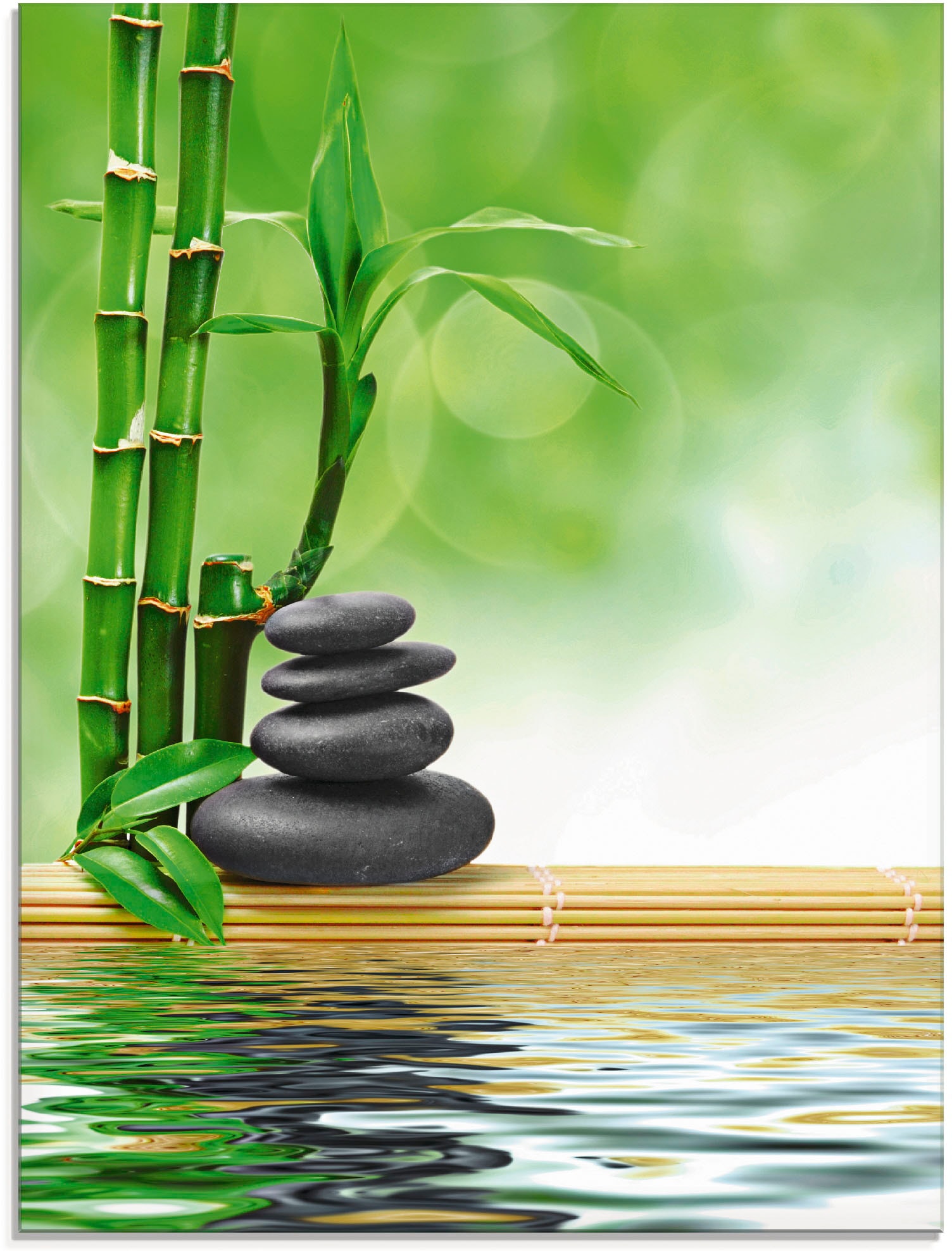 Artland Glasbild "Spa Konzept Zen Basaltsteine" Zen 1 Stk. tlg. in verschiedenen Größen