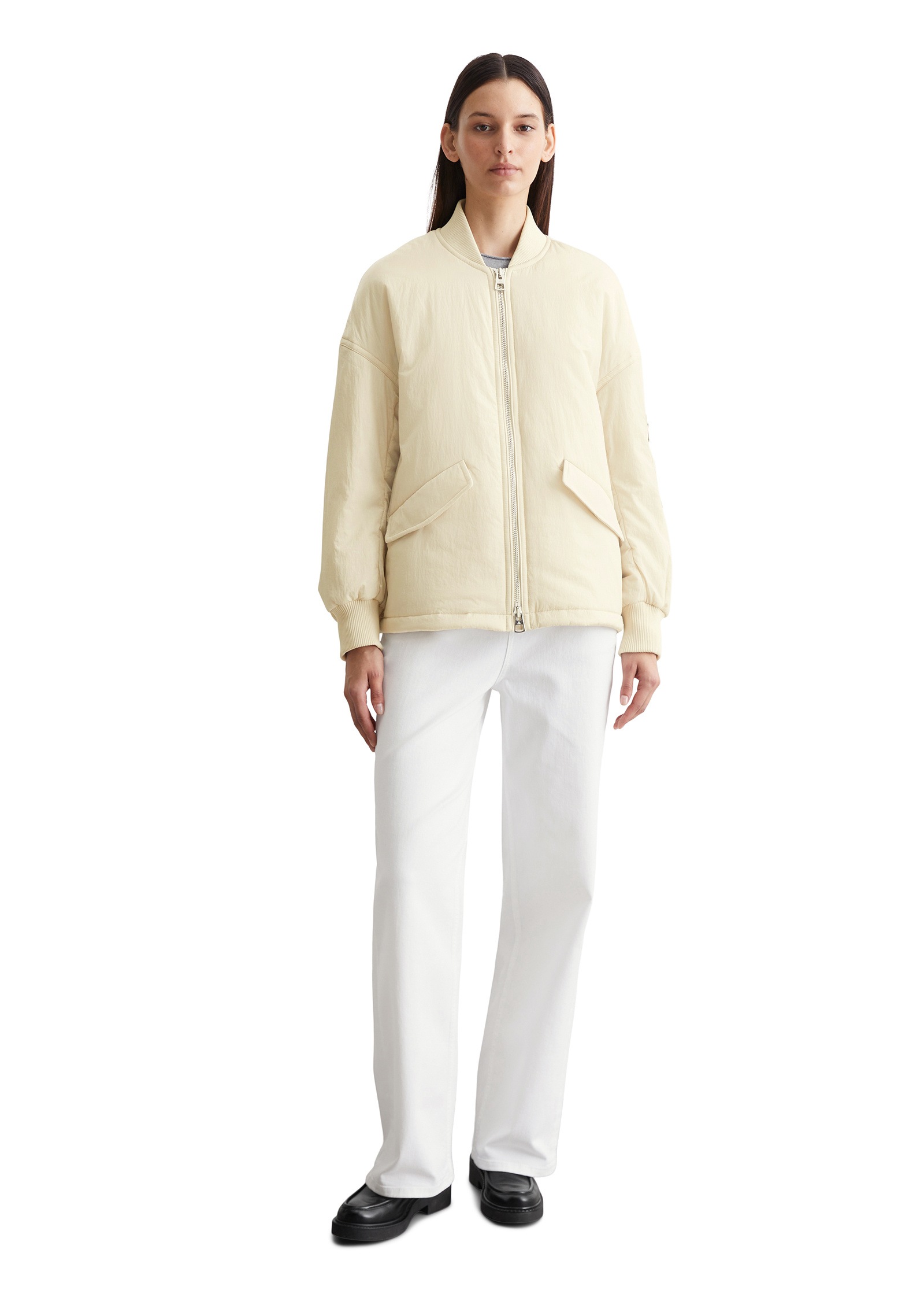 Marc O'Polo Outdoorjacke »aus Crinkle-Nylon«, ohne Kapuze