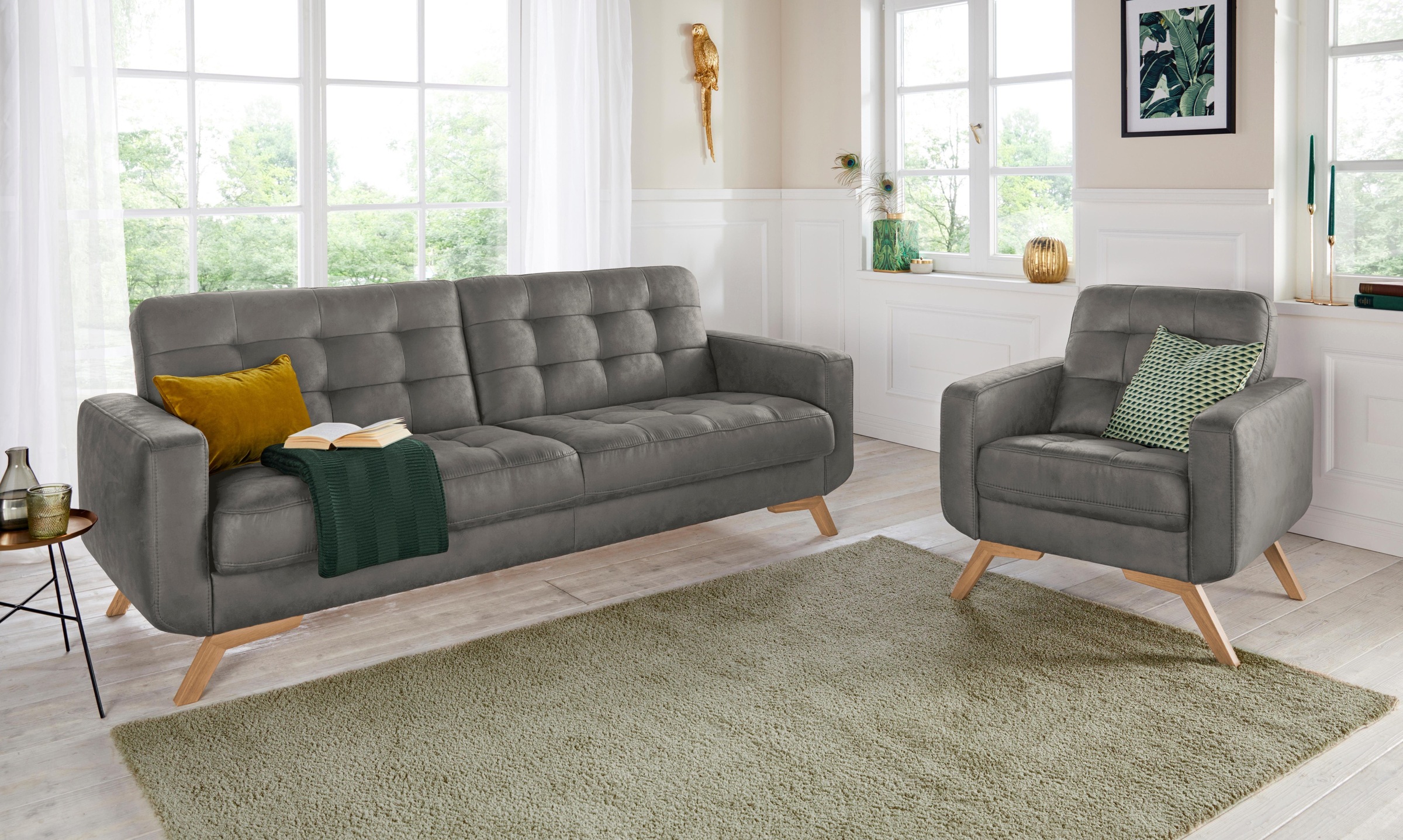 exxpo - sofa fashion Sessel »Fiord, Loungesessel«, aktuelles Design, tolle Detailverarbeitung im Sitz und Rücken