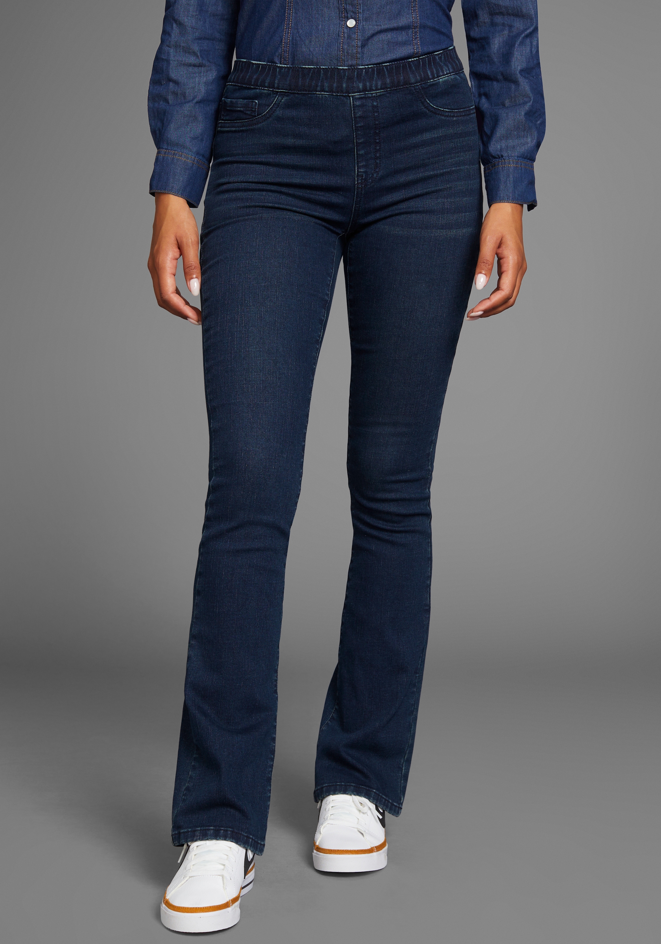 Jeansjeggings »Bootcut mit leichtem Thermo Effekt«, High Waist