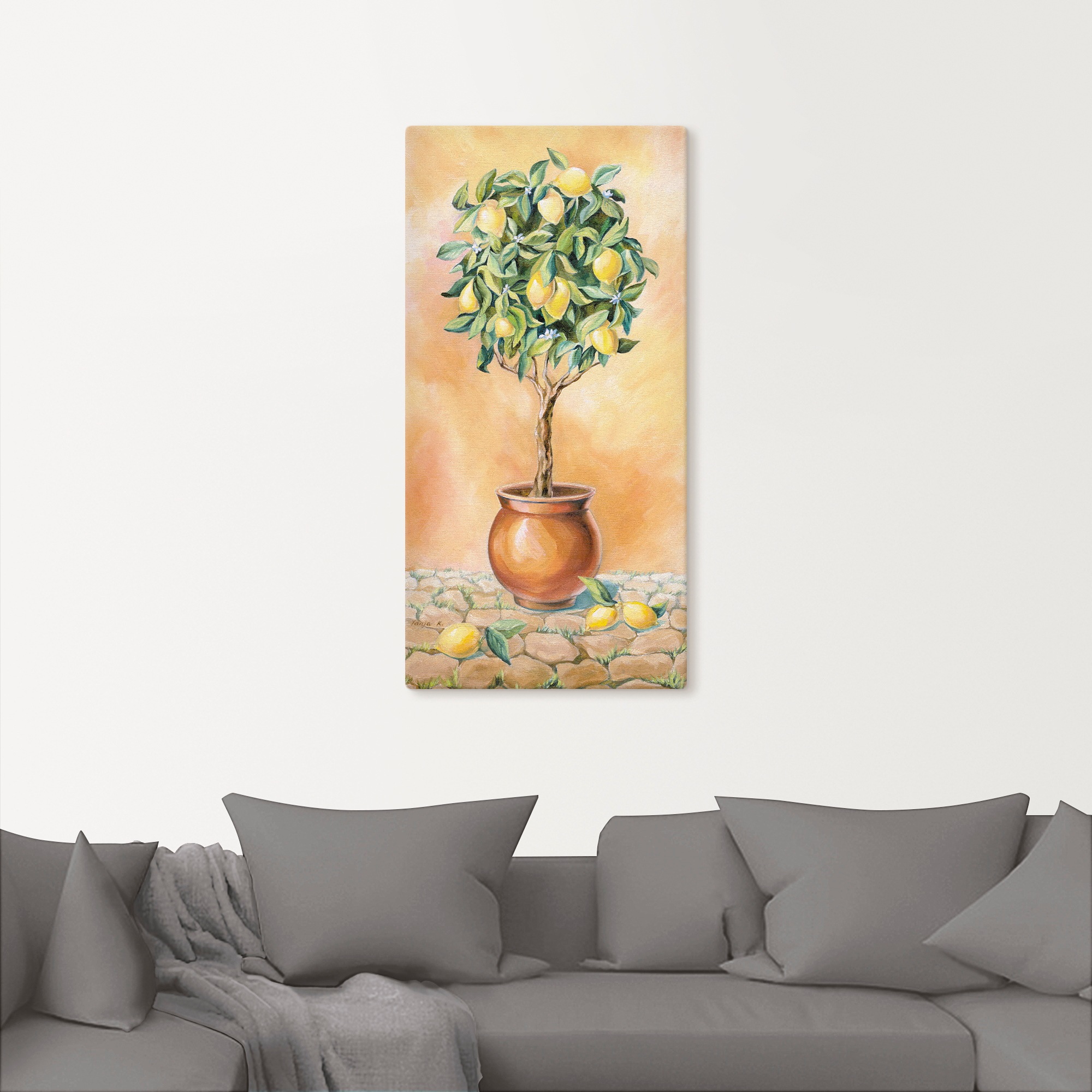 Artland Wandbild "Zitronenbaum I" Pflanzen 1 Stk. tlg. als Alubild, Leinwan günstig online kaufen