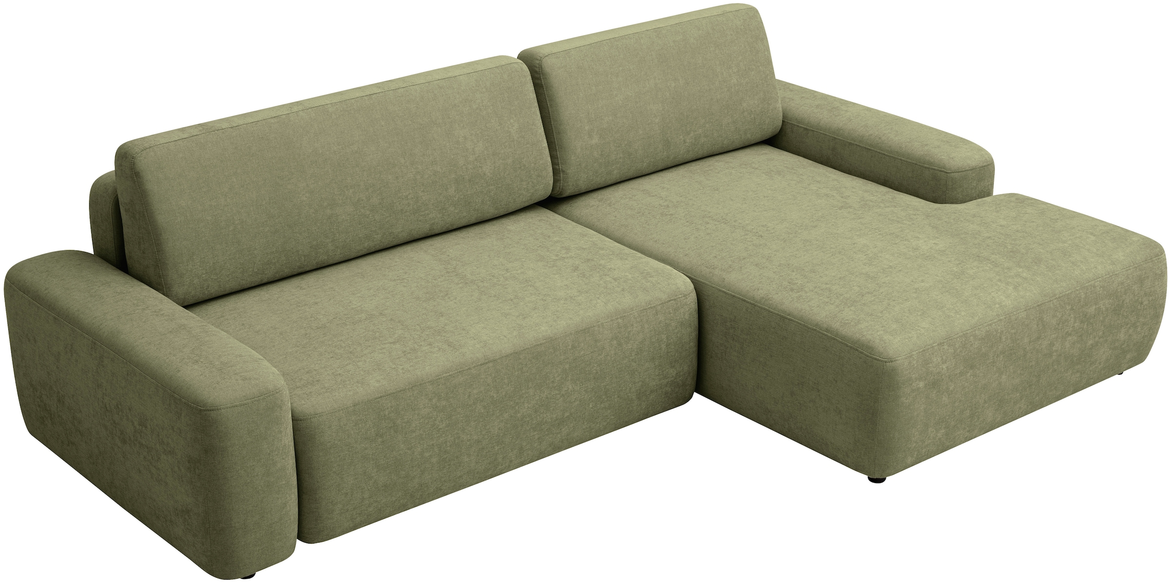 INOSIGN Ecksofa »TORGE (264cm), Schlafsofa in Cord, Samtvelours o Struktur fein, L-Form«, Schlaffunktion, Bettkasten, Liegefläche: 125/210 cm
