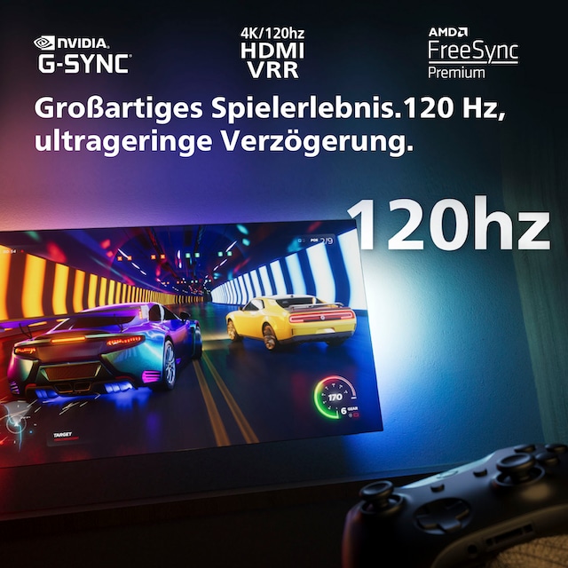 Philips OLED-Fernseher »65OLED708/12«, 164 cm/65 Zoll, 4K Ultra HD, Android  TV-Google TV-Smart-TV | BAUR