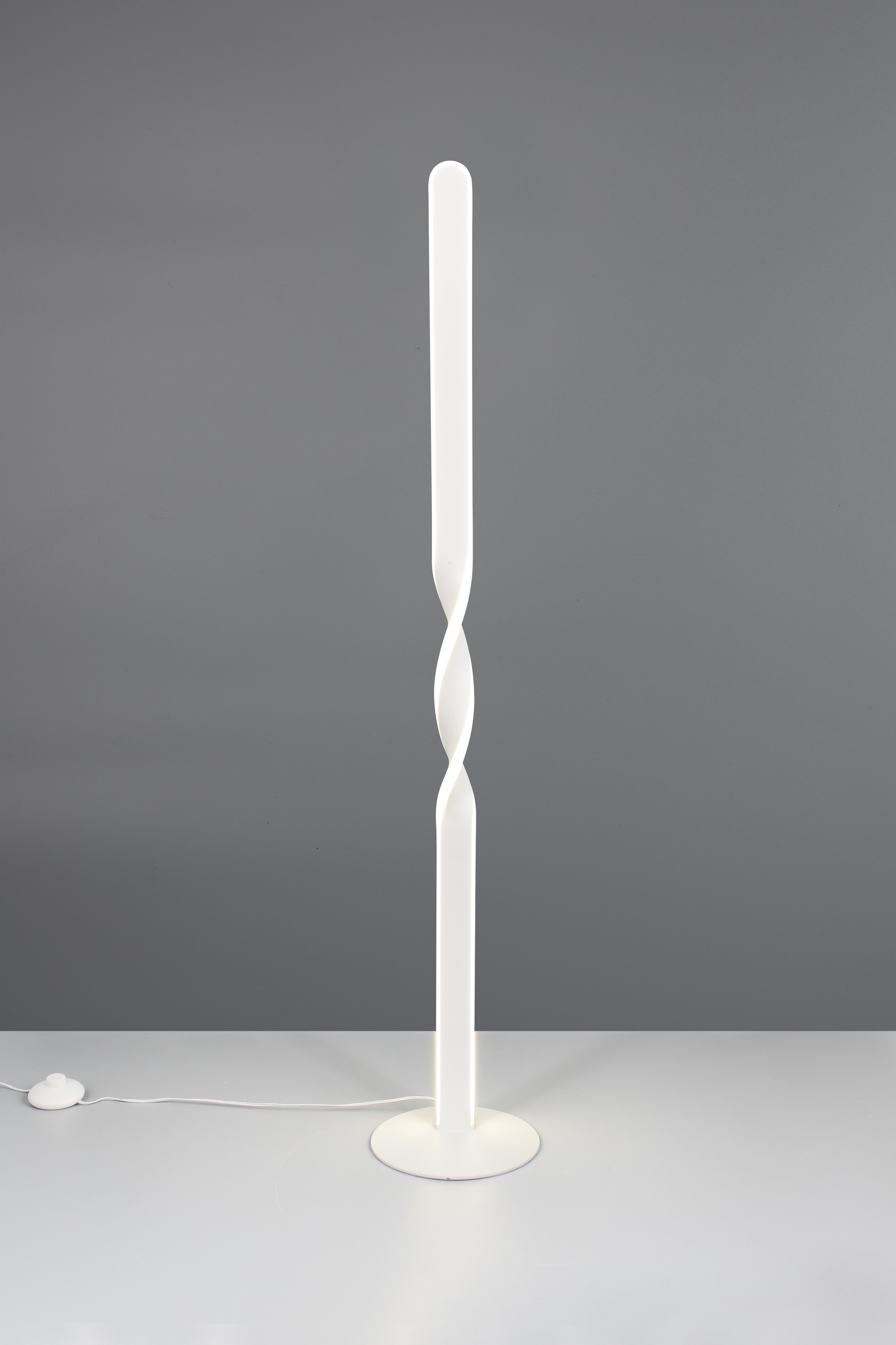 REALITY Leuchten LED Stehlampe »GINKO, LED Stehleuchte mit 19W 2100 Lumen 4000K kaltweiß«, 1 flammig, Leuchtmittel LED-Board | LED fest integriert, Stehlampe mit Fußschalter + 180cm Kabel, Höhe 110 cm Ø 20cm