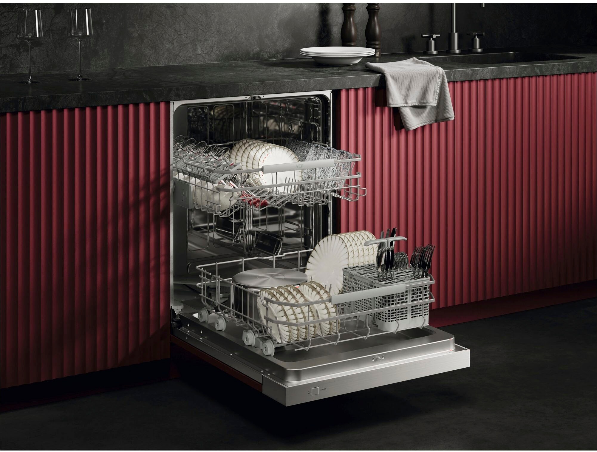 AEG teilintegrierbarer Geschirrspüler Serie 7000, 60 cm, WiFi "V72GTB10SNM" günstig online kaufen