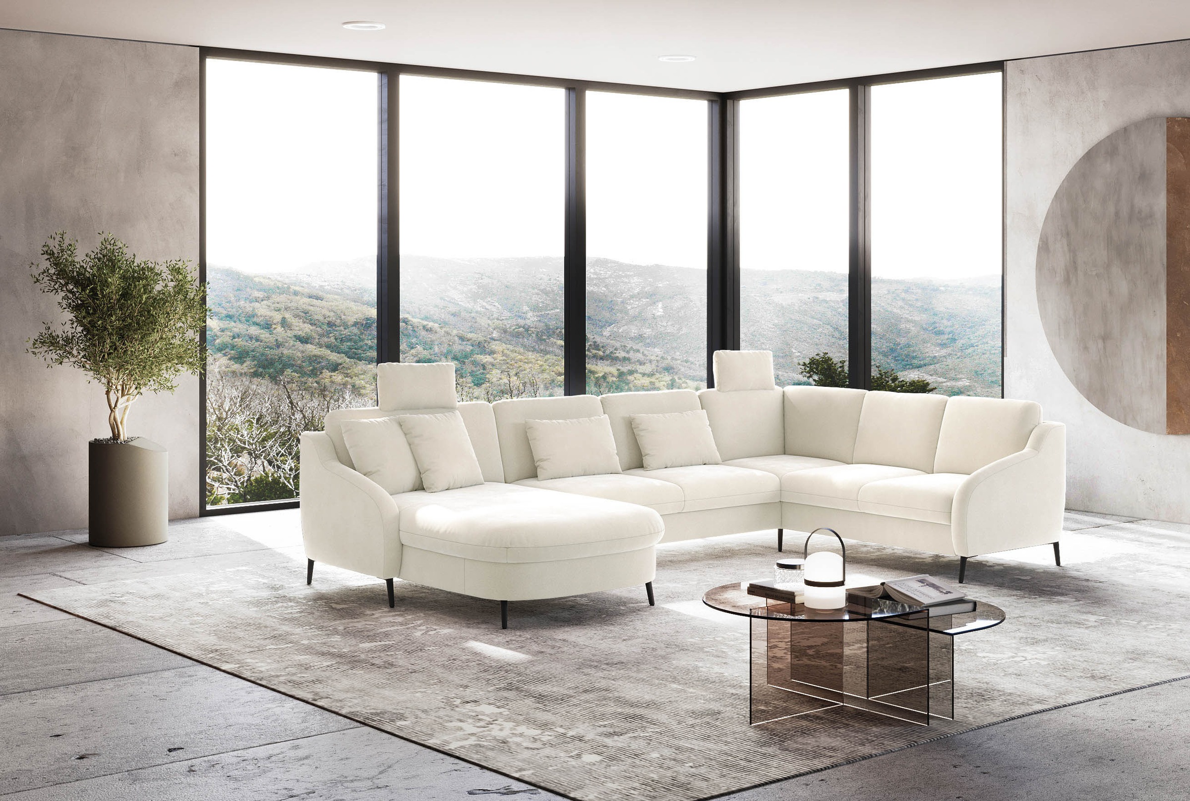 sit&more Wohnlandschaft »Soul U-Form«, wahlweise mit Bettfunktion und Bettkasten oder Schubkasten