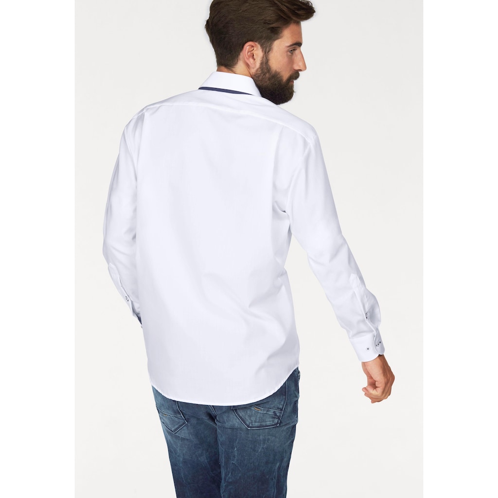 Bruno Banani Businesshemd »Modern-fit«, mit doppelten Button-down-Kragen, bügelfrei