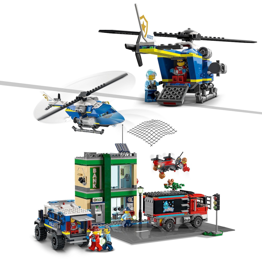 LEGO® Konstruktionsspielsteine »Banküberfall mit Verfolgungsjagd (60317), LEGO® City«, (915 St.)