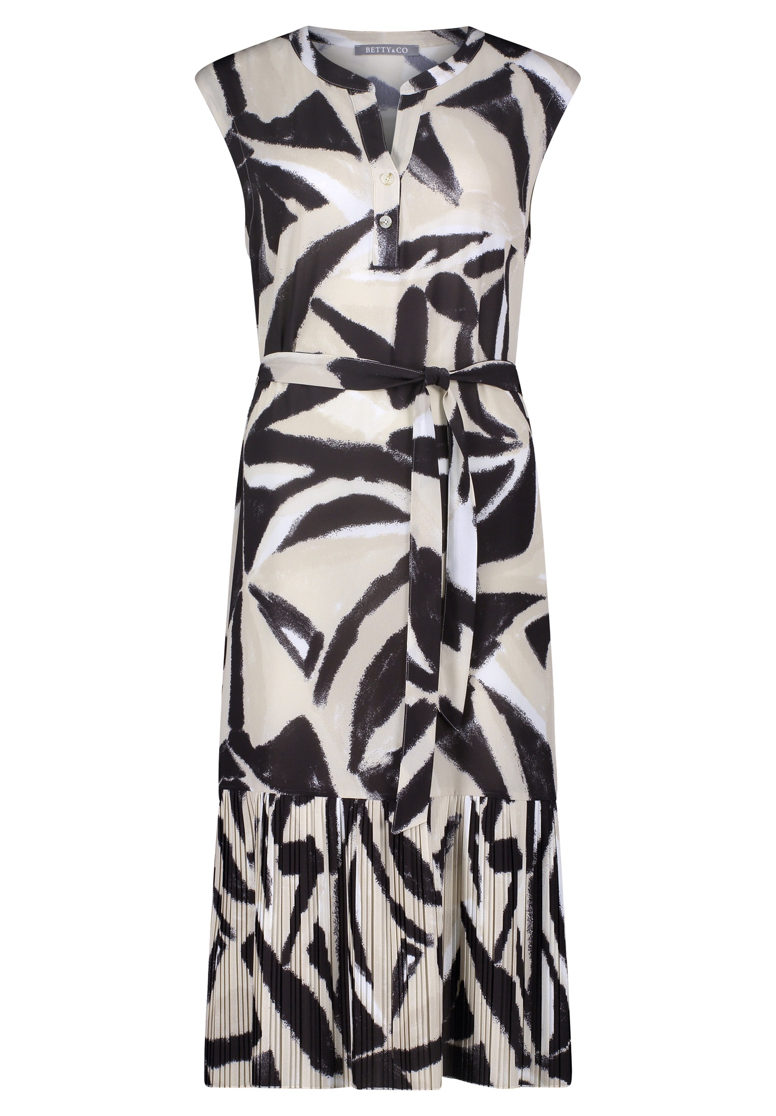 Betty&Co Volantkleid »Betty & Co Volantkleid mit Print«, Plissee