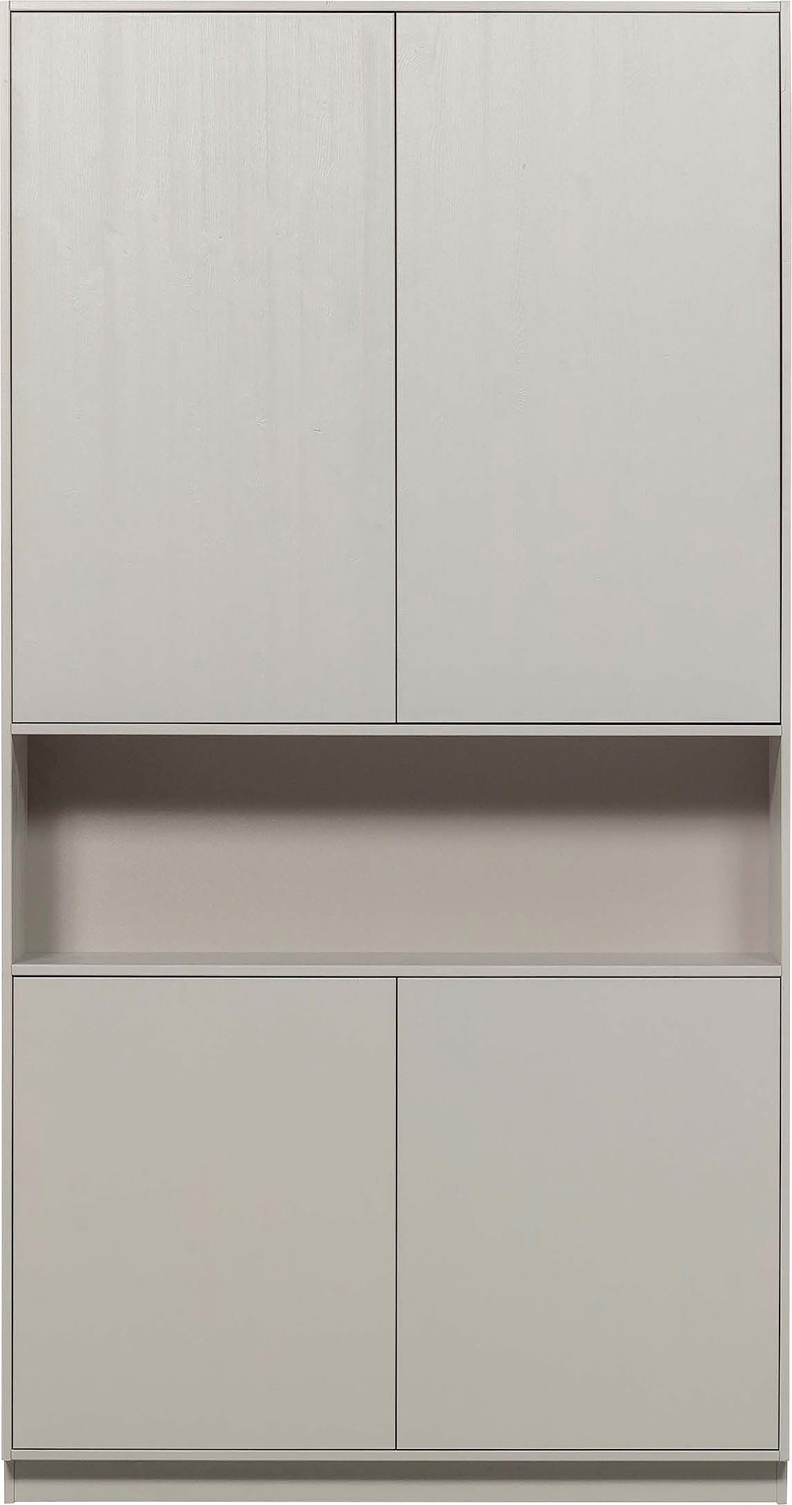 WOOOD Buffet "Finca FSC-Kiefernholz mit Druckmechanismus, H 210 x B 110 x T 40 cm" Tragkraft 10 kg pro Boden, schwebende Optik, sichtbare maserung
