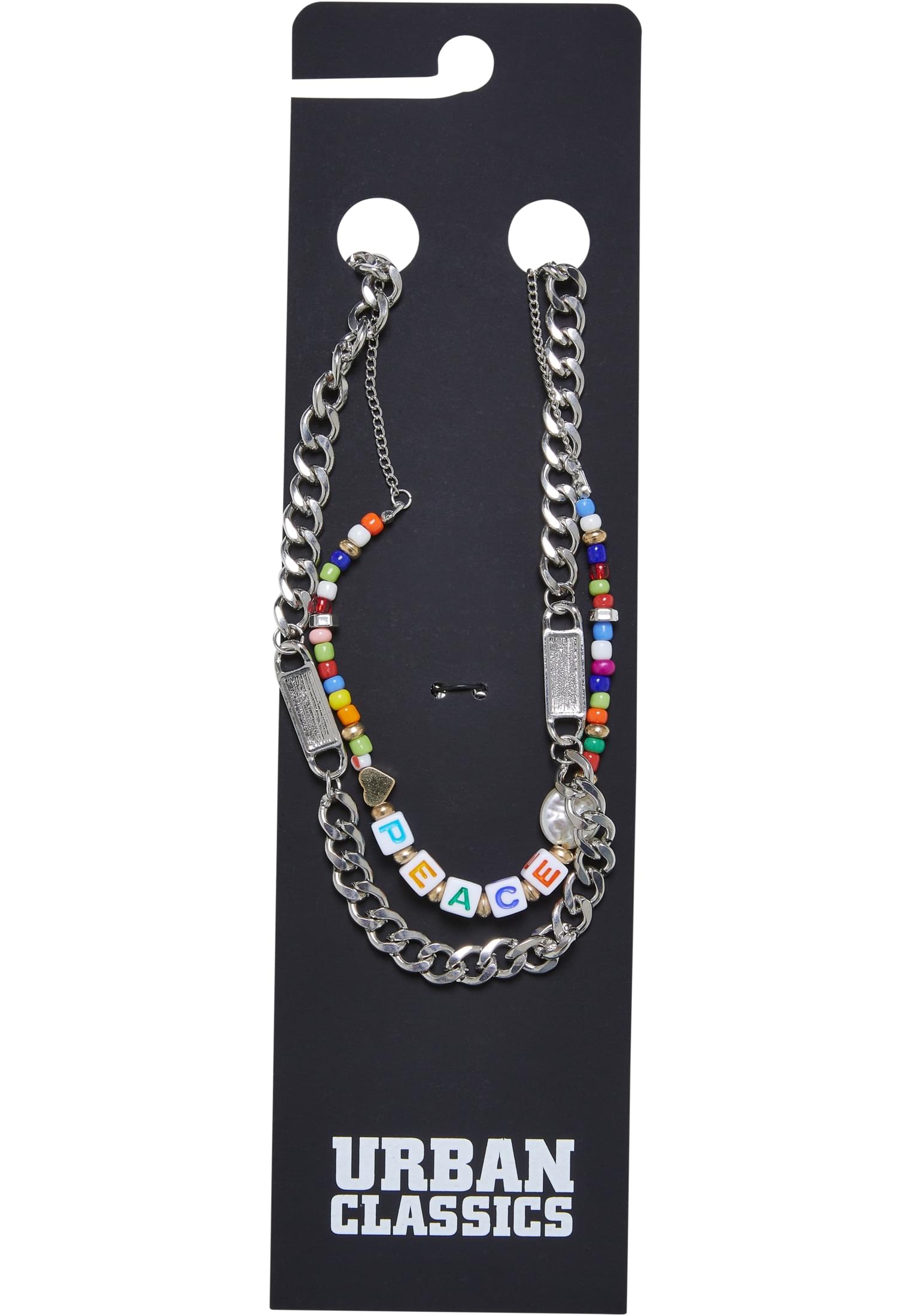 URBAN CLASSICS Edelstahlkette »Accessoires Peace Bead Layering Necklace  2-Pack« online kaufen | BAUR