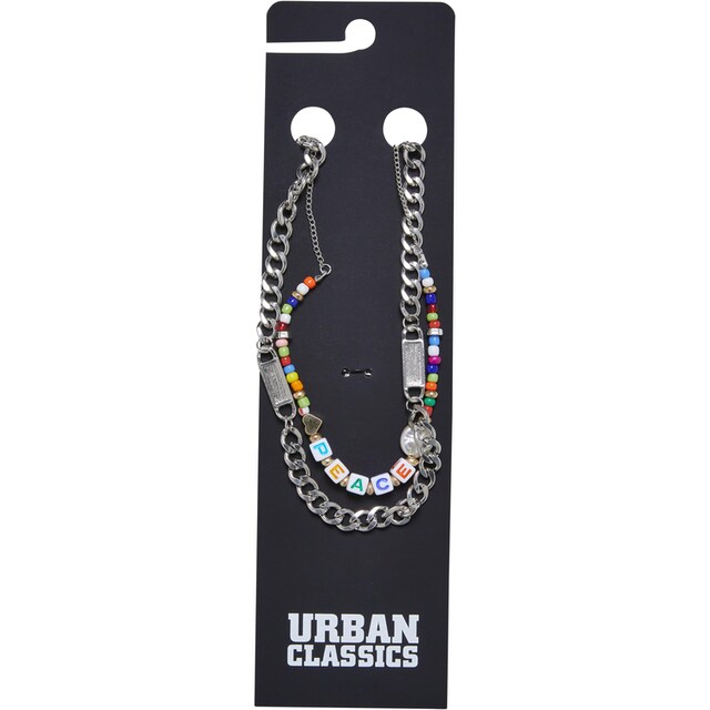 URBAN CLASSICS Edelstahlkette »Accessoires Peace Bead Layering Necklace  2-Pack« online kaufen | BAUR
