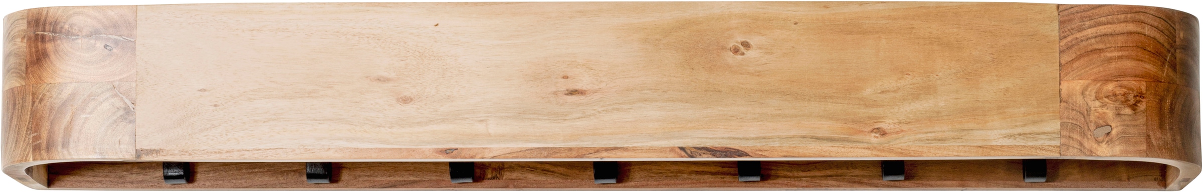 HAKU Wandgarderobe "Wandgarderobe" 1 Stk. tlg. rechteckig - aus Massivholz Braun - B/T/H 100/20/13 cm