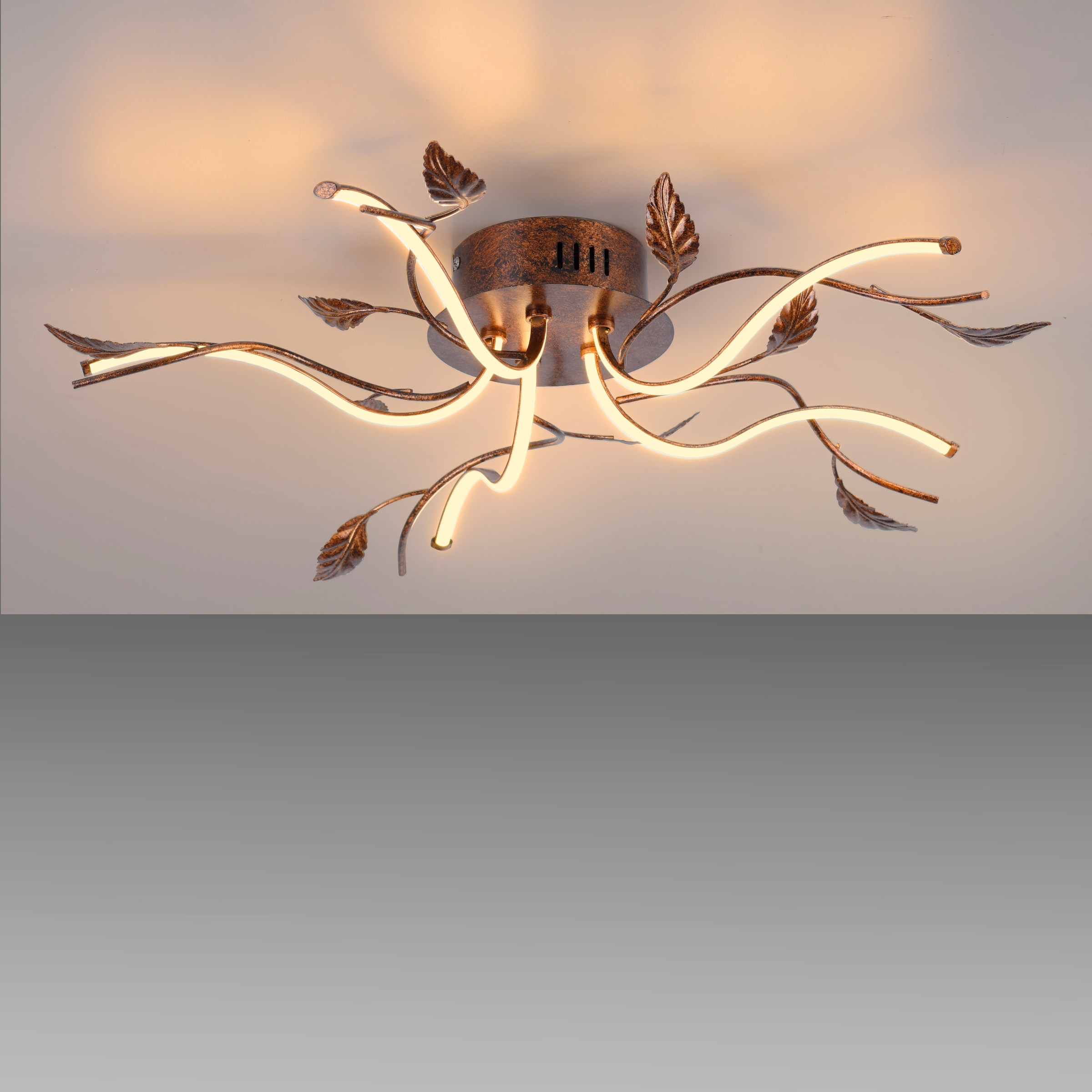 JUST LIGHT LED Deckenleuchte »AURELIA« LED-Board 1 Stk. Warmweiß Dimmbar, Memoryfunktion, 2700K Leuchtmittel