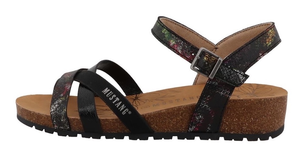 Mustang Shoes Sandalette »Magnolia«  Riemchensandale, Sommerschuh mit modischem Druck