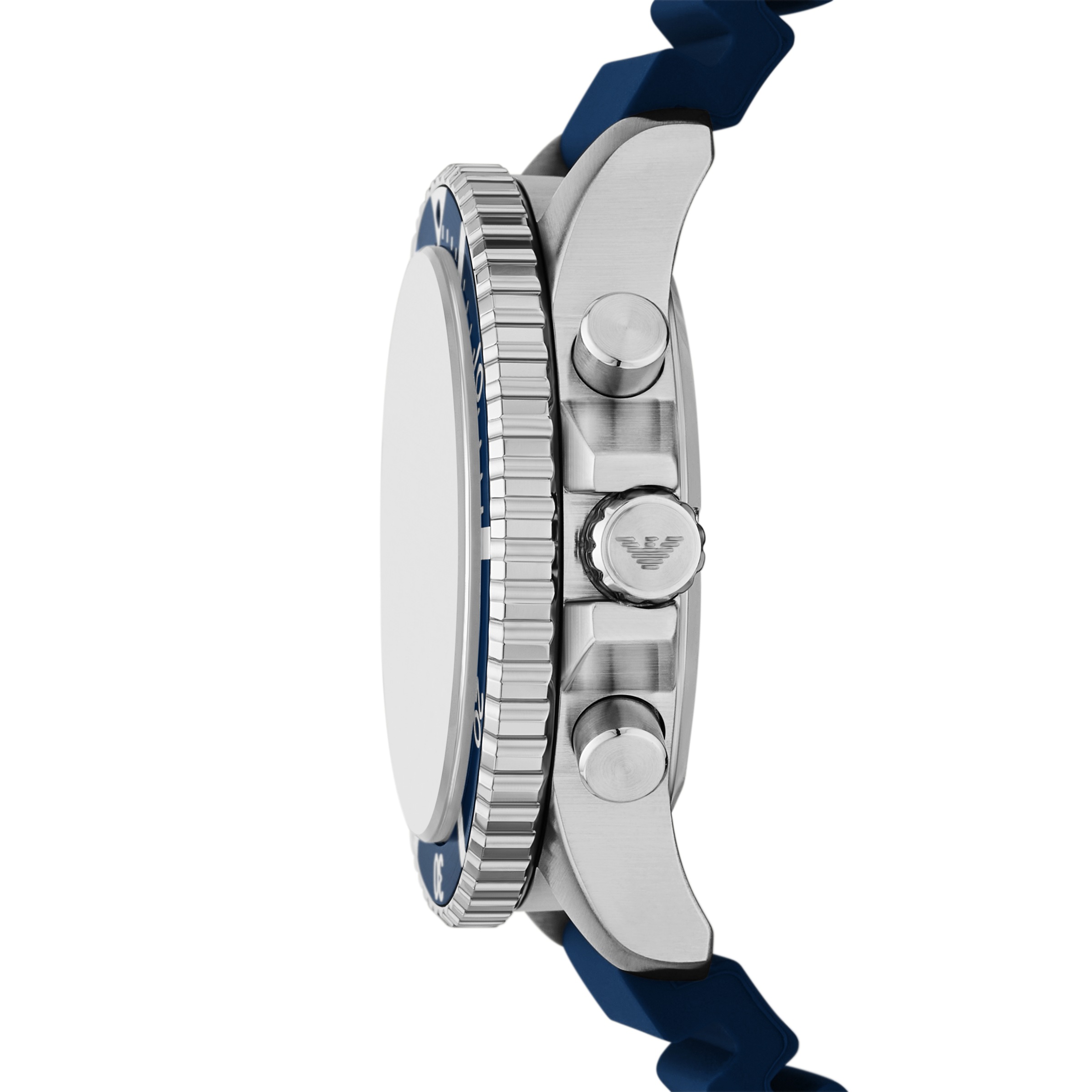 Emporio Armani Chronograph, Armbanduhr, Solar, Herrenuhr, Silikonarmband, analog, Tag