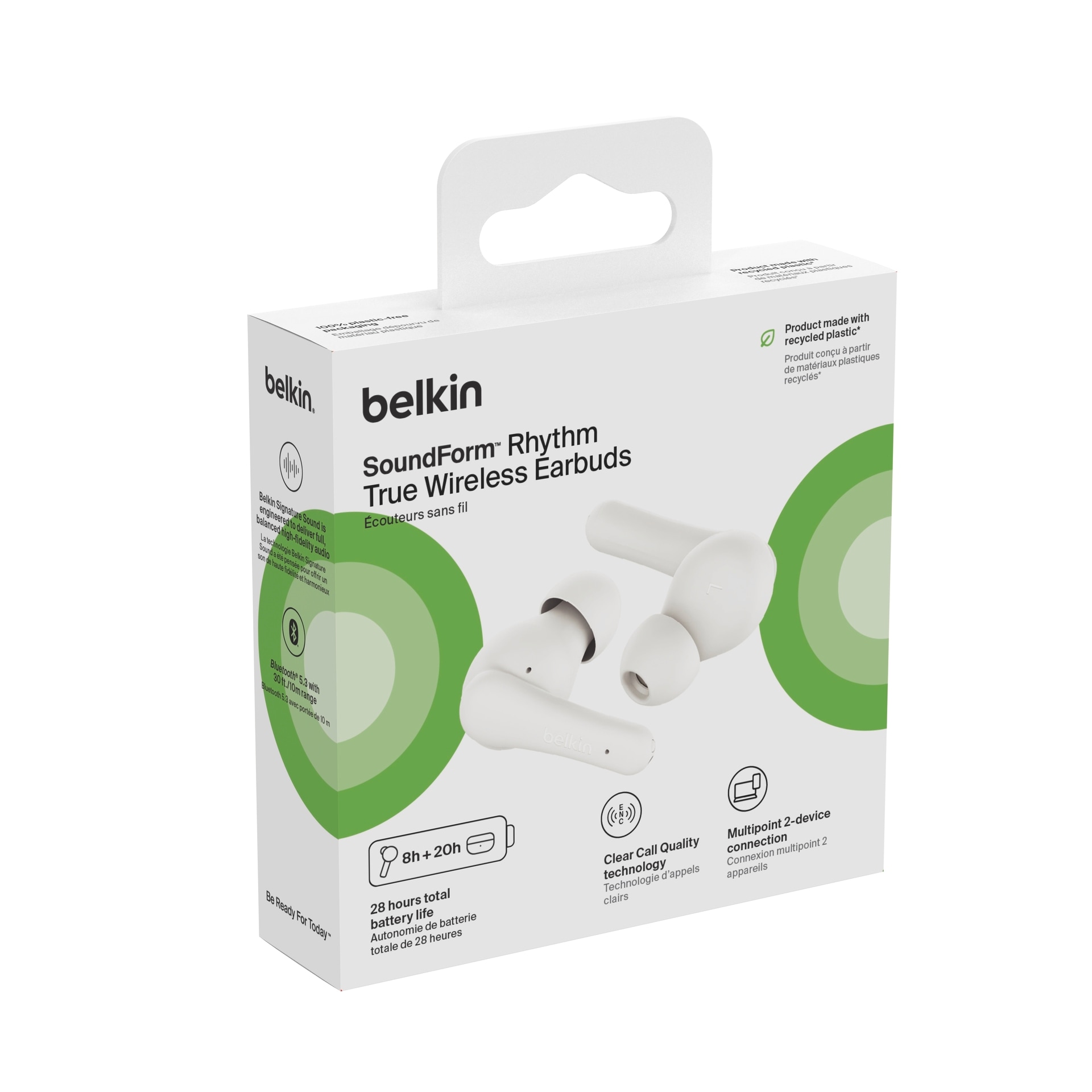 Belkin wireless In-Ear-Kopfhörer »SoundForm Rhythm True Wireless Earbuds«, True Wireless-Freisprechfunktion