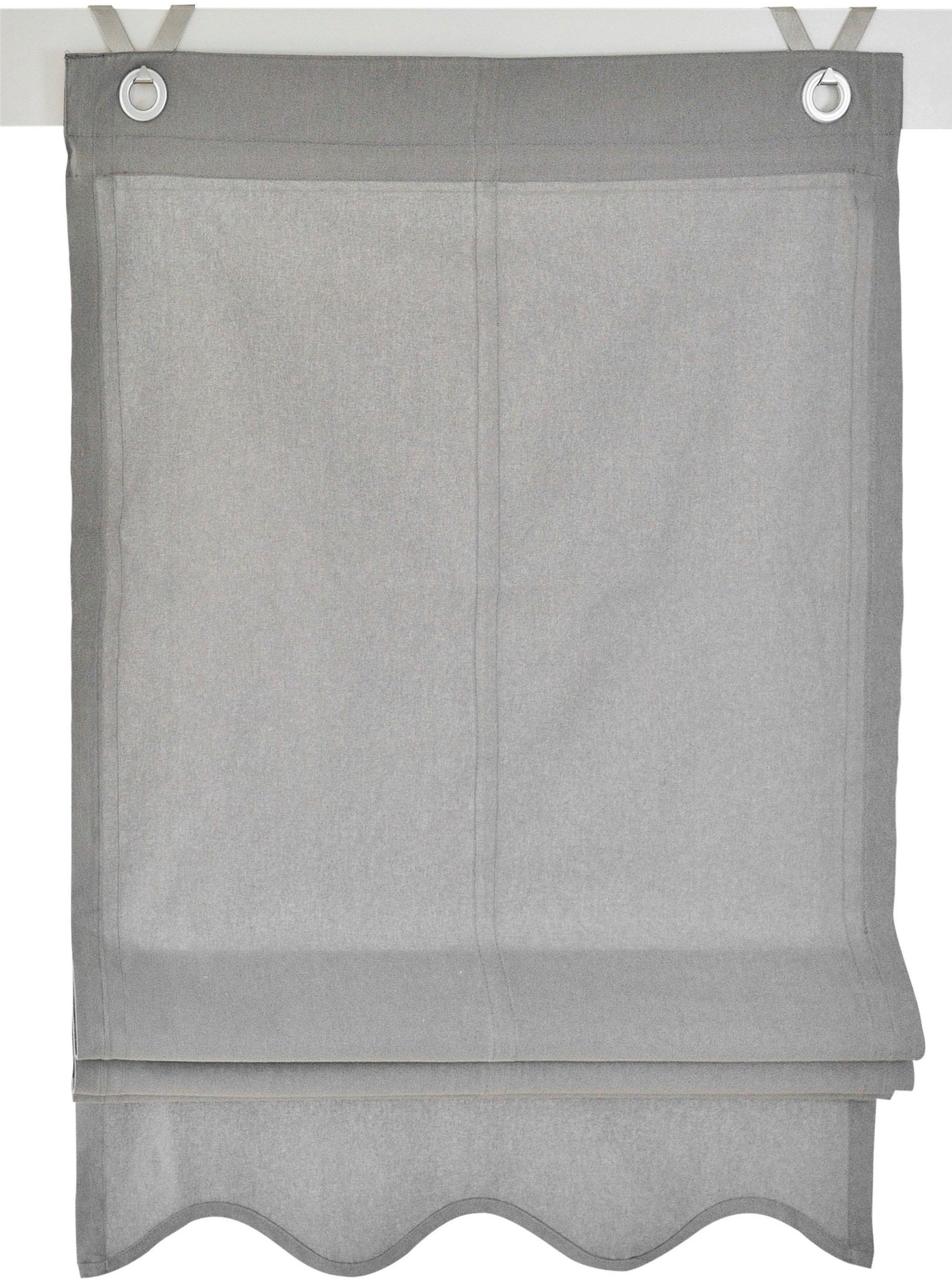 Kutti Raffrollo "Olivia" mit Hakenaufhängung ohne Bohren freihängend blickd günstig online kaufen