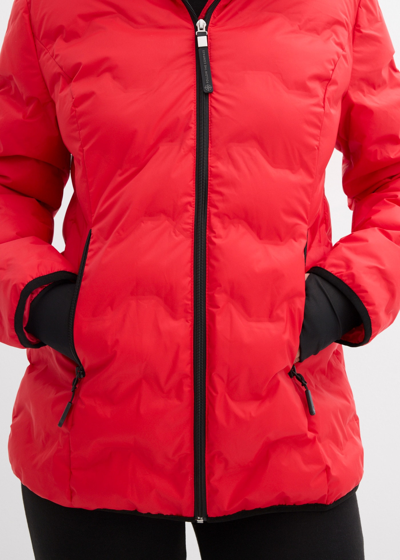 bonprix Funktionsjacke mit Kapuze wasserdicht, mit ultraleichter Wattierung, hüftbedeckend