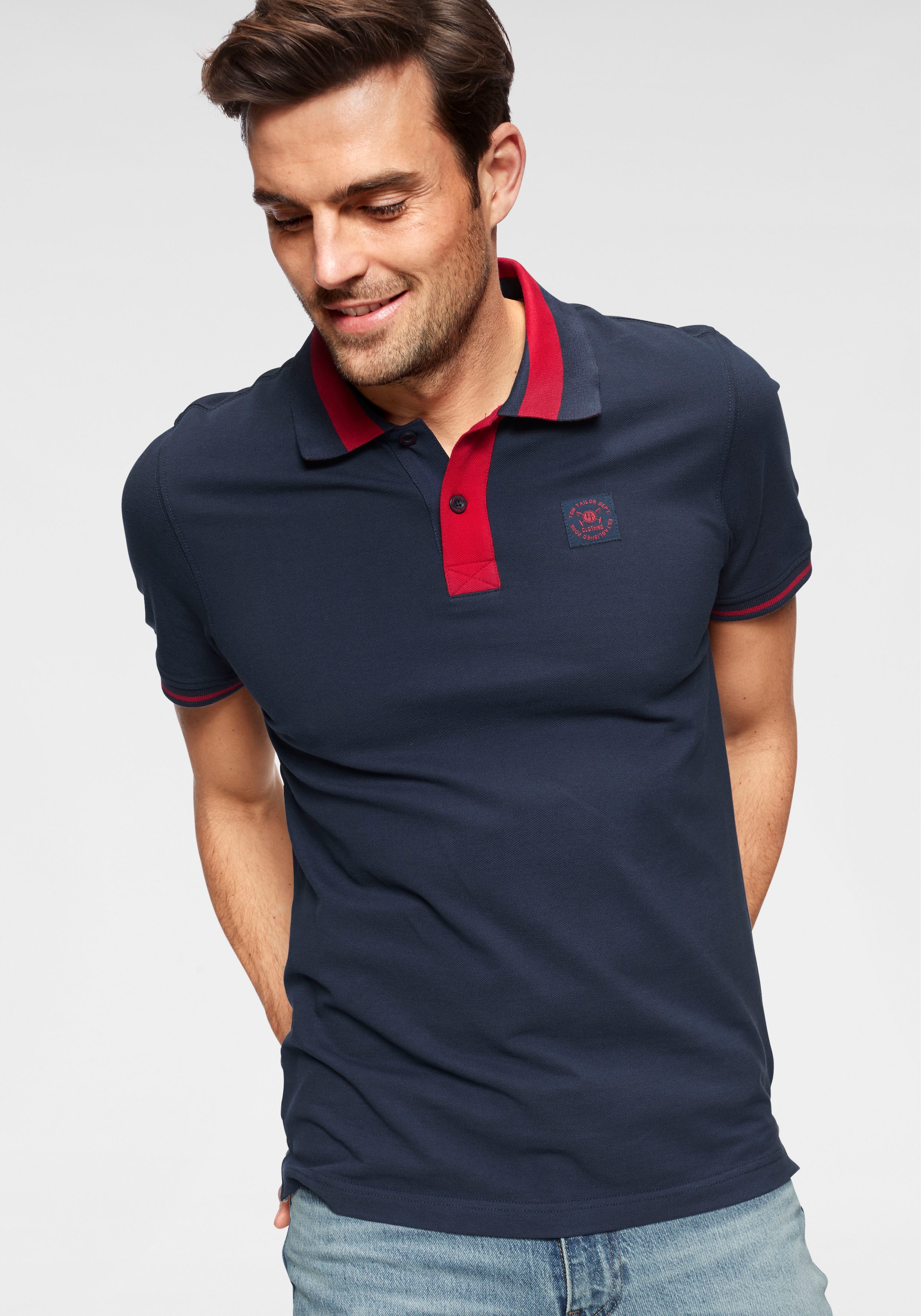 Tom Tailor Poloshirt in Blau für Herren Herren Bekleidung T-Shirts Poloshirts 