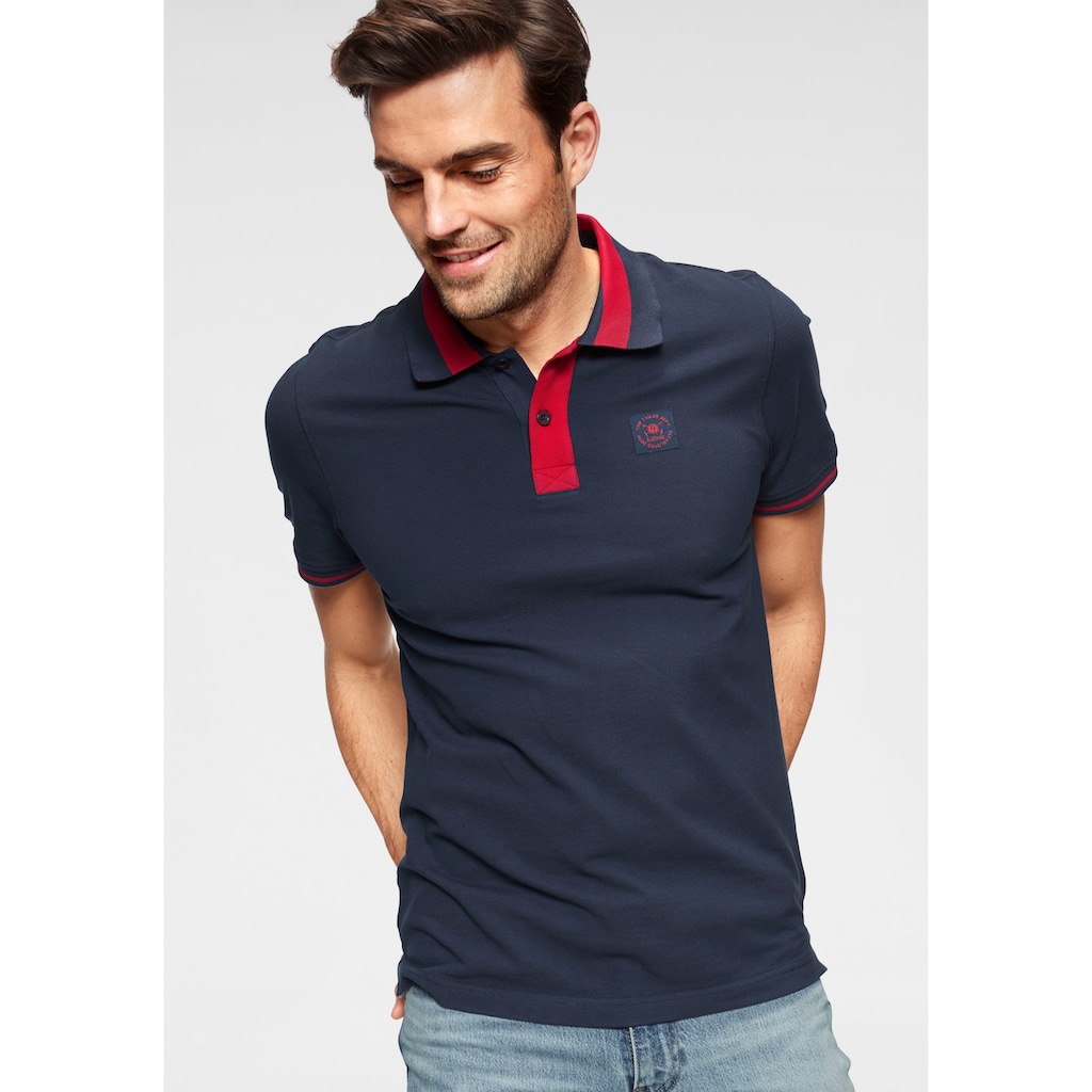 TOM TAILOR Polo Team Poloshirt mit kontrastfarbenen Details