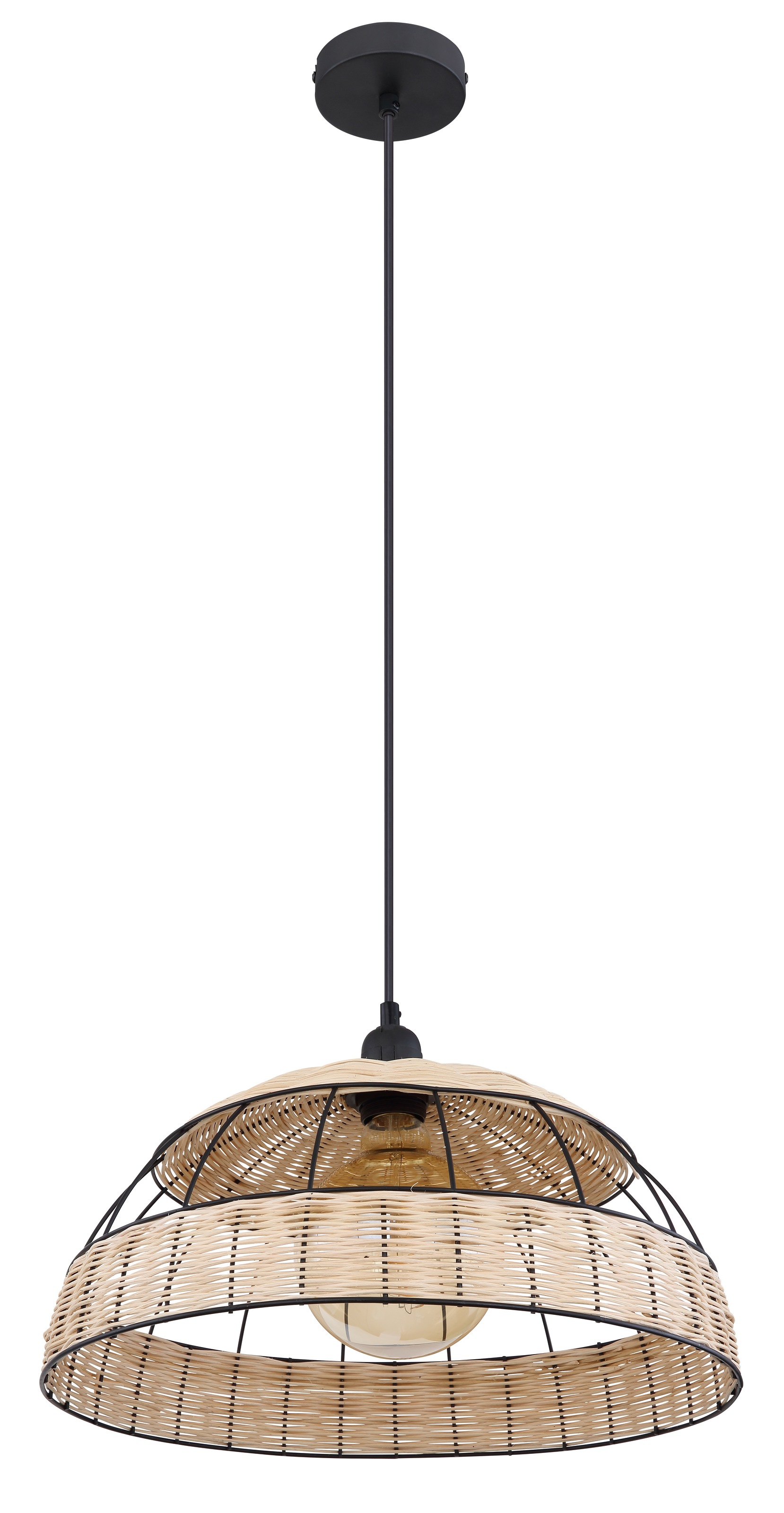 GLOBO LIGHTING Hängeleuchte »STRAHLER« E27 1 Stk. Hängeleuchte für Esszimmer Rattan