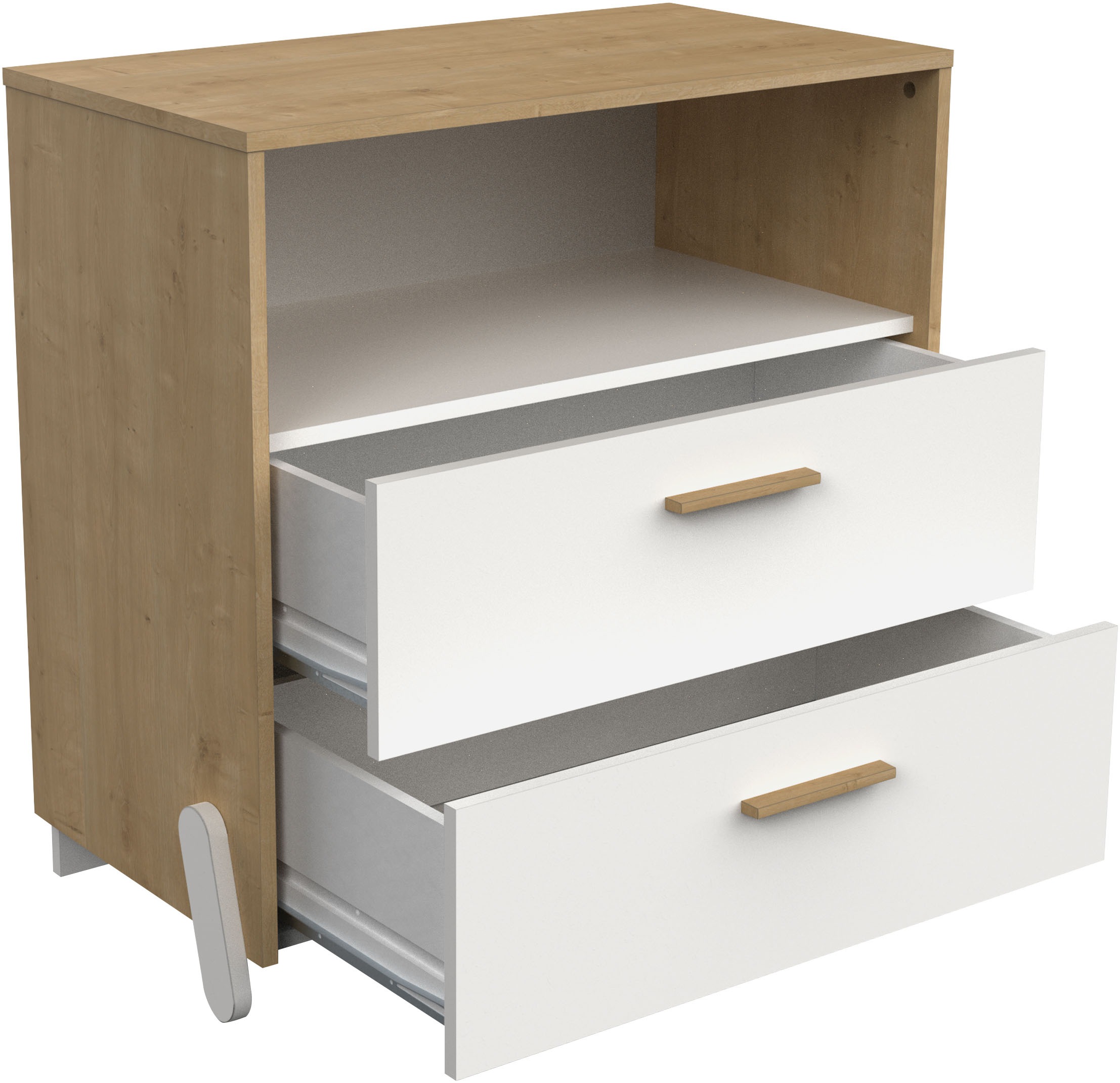 Demeyere GROUP Nachtschrank »MEUBLES Naili«, Kommode 2 Schubladen/ 1 Niche