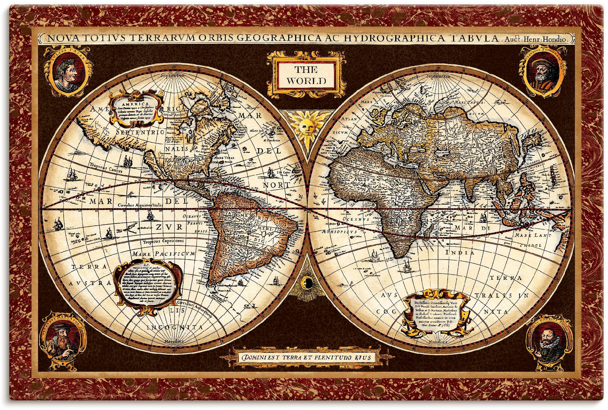 Artland Wandbild "Weltkarte" Landkarten 1 Stk. tlg. als Alubild, Outdoorbil günstig online kaufen