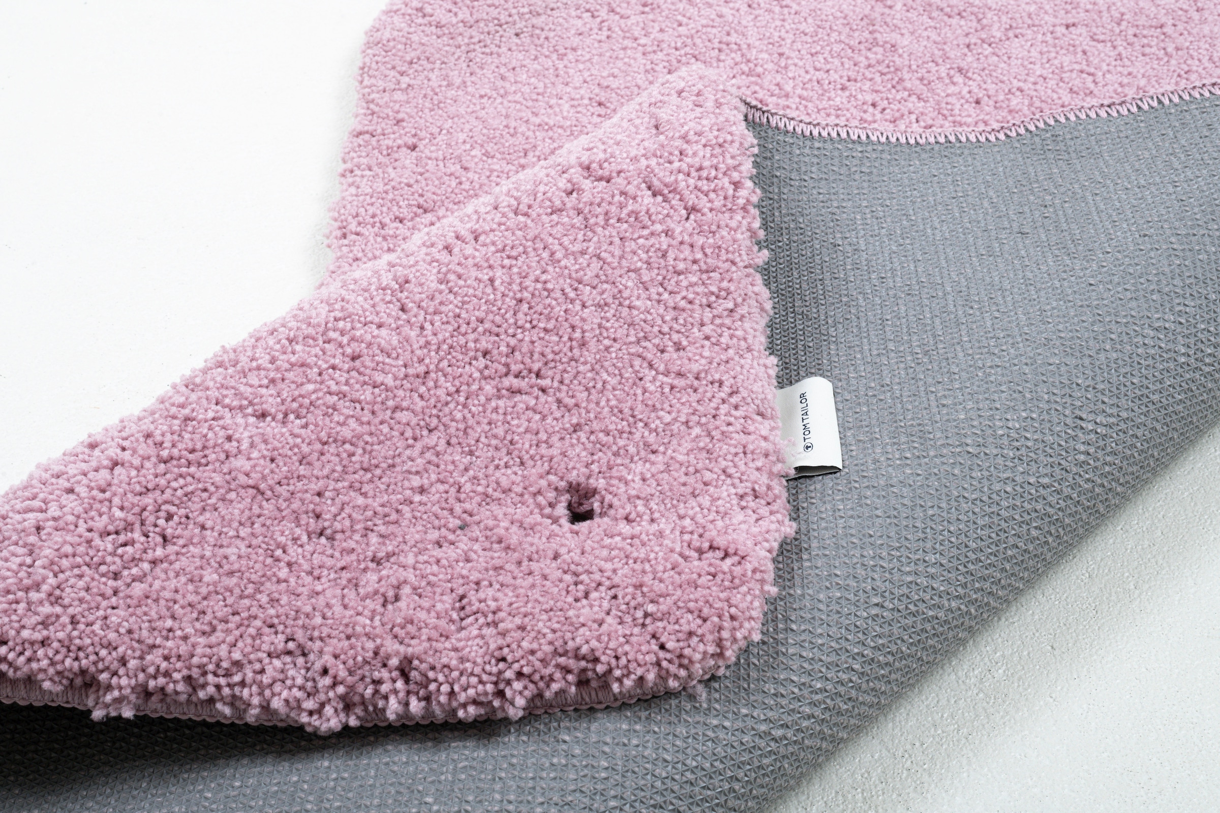 TOM TAILOR HOME Badematte »Cozy Bath UNI«, rutschhemmend beschichtet, fußbodenheizungsgeeignet, Badteppich, Uni Farben, rechteckig, rund und oval erhältlich