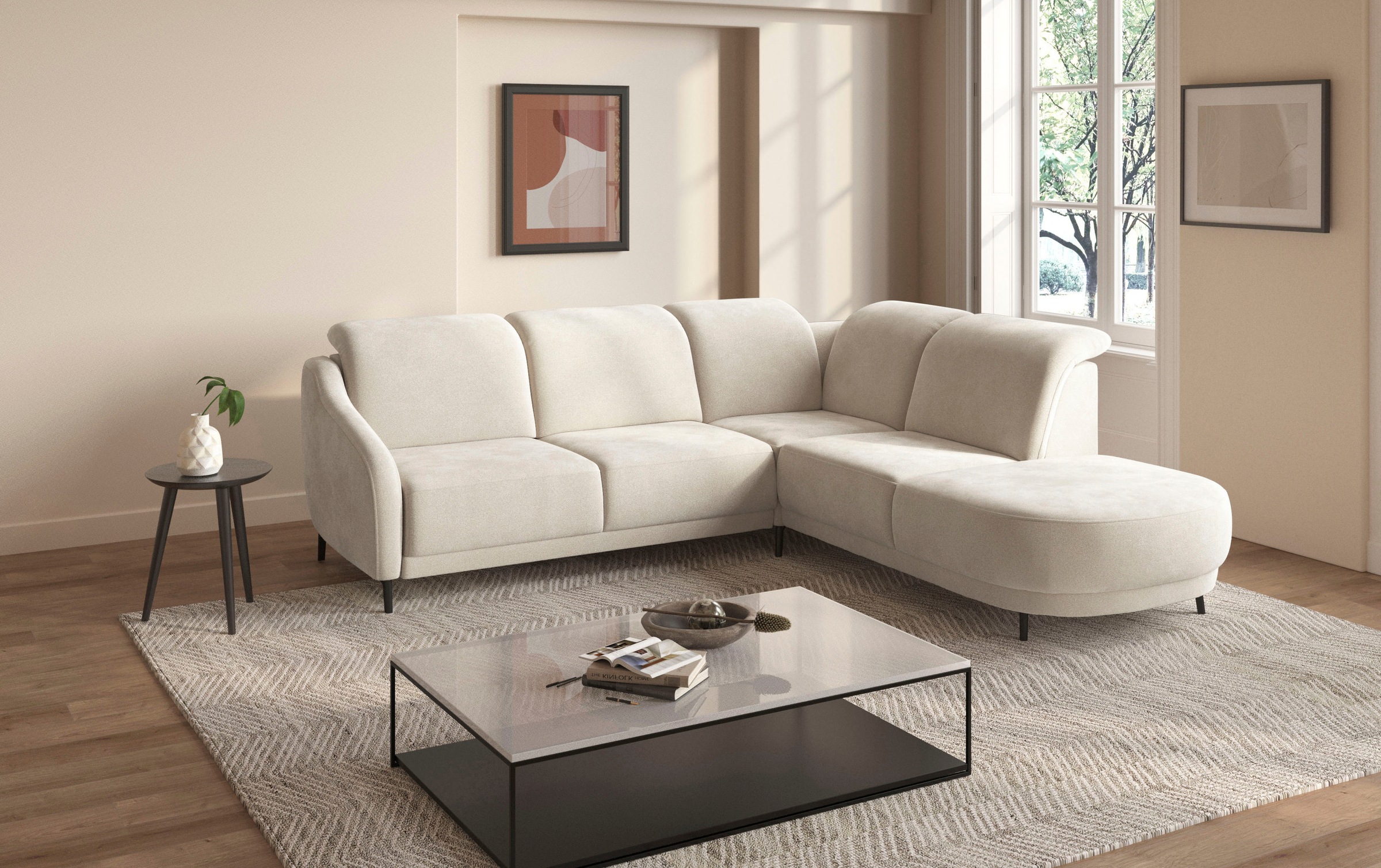 sit&more "Blues L-Form" wahlweise mit Klapptisch und USB günstig online kaufen