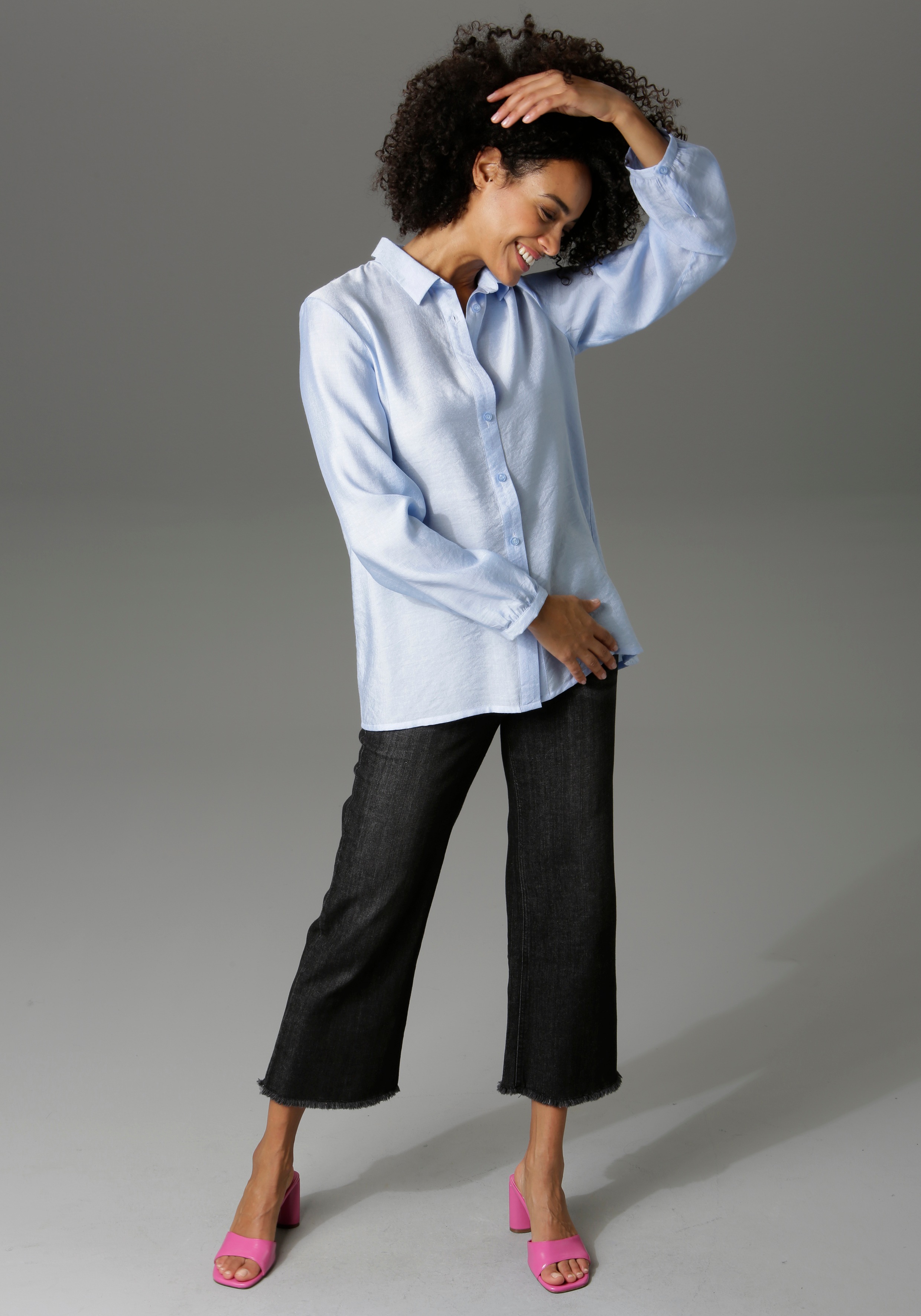 Thumbnail - Aniston CASUAL 7/8-Jeans mit leicht ausgefranstem Beinabschluss