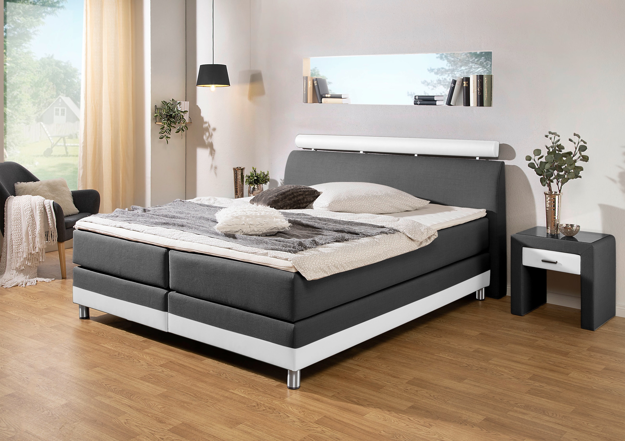 Home affaire Boxspringbett "Rocklin" in H2, H3 oder H4 erhältlich günstig online kaufen