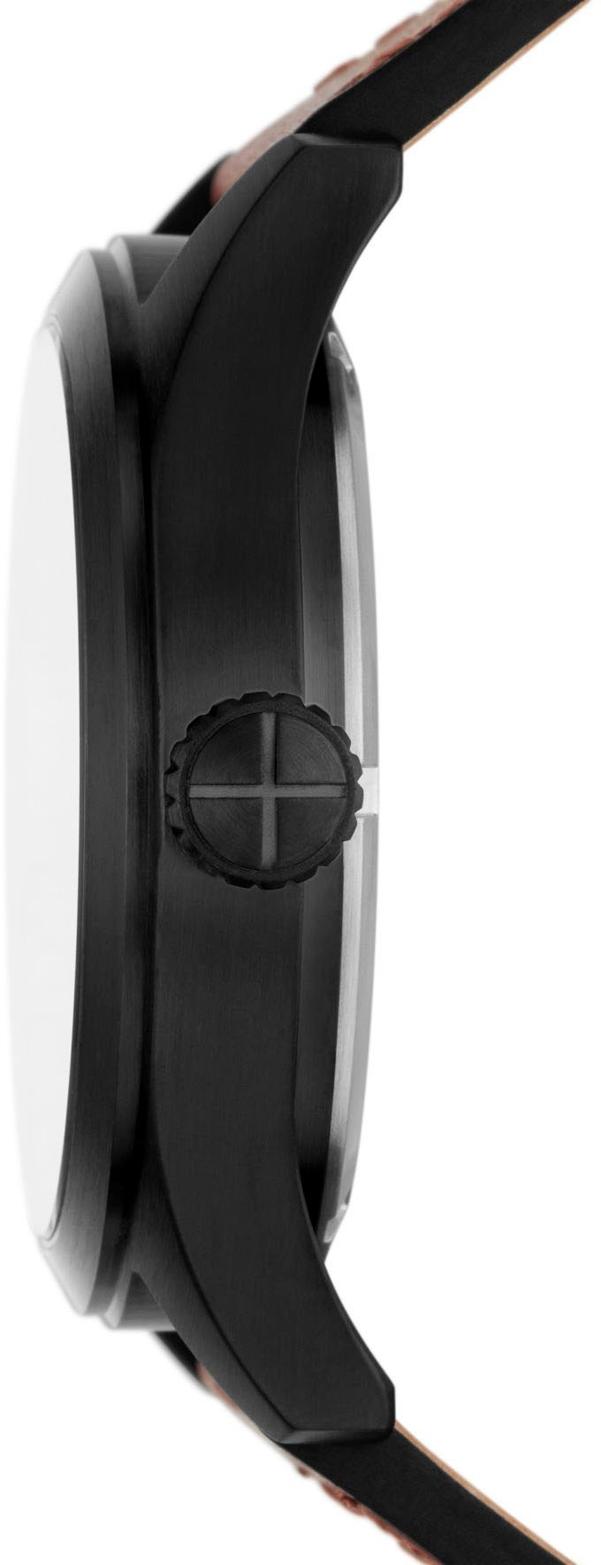 Fossil Solaruhr »DEFENDER«, Armbanduhr, Herrenuhr, Lederarmband, Datum