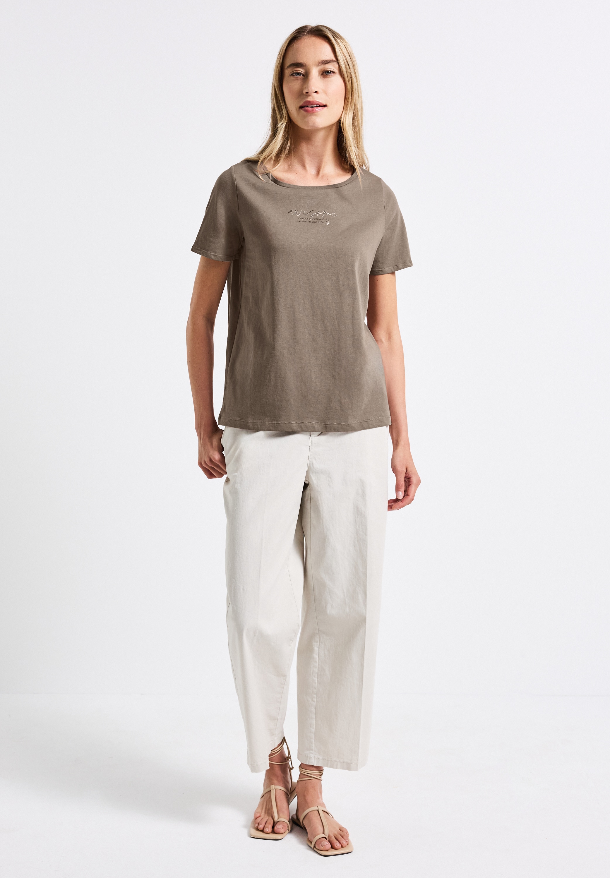 STREET ONE T-Shirt, aus reiner Baumwolle