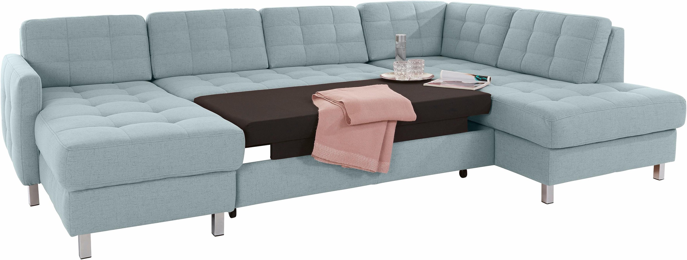 sit&more Wohnlandschaft »Picasso U-Form«, wahlweise mit Bettfunktion und Bettkasten