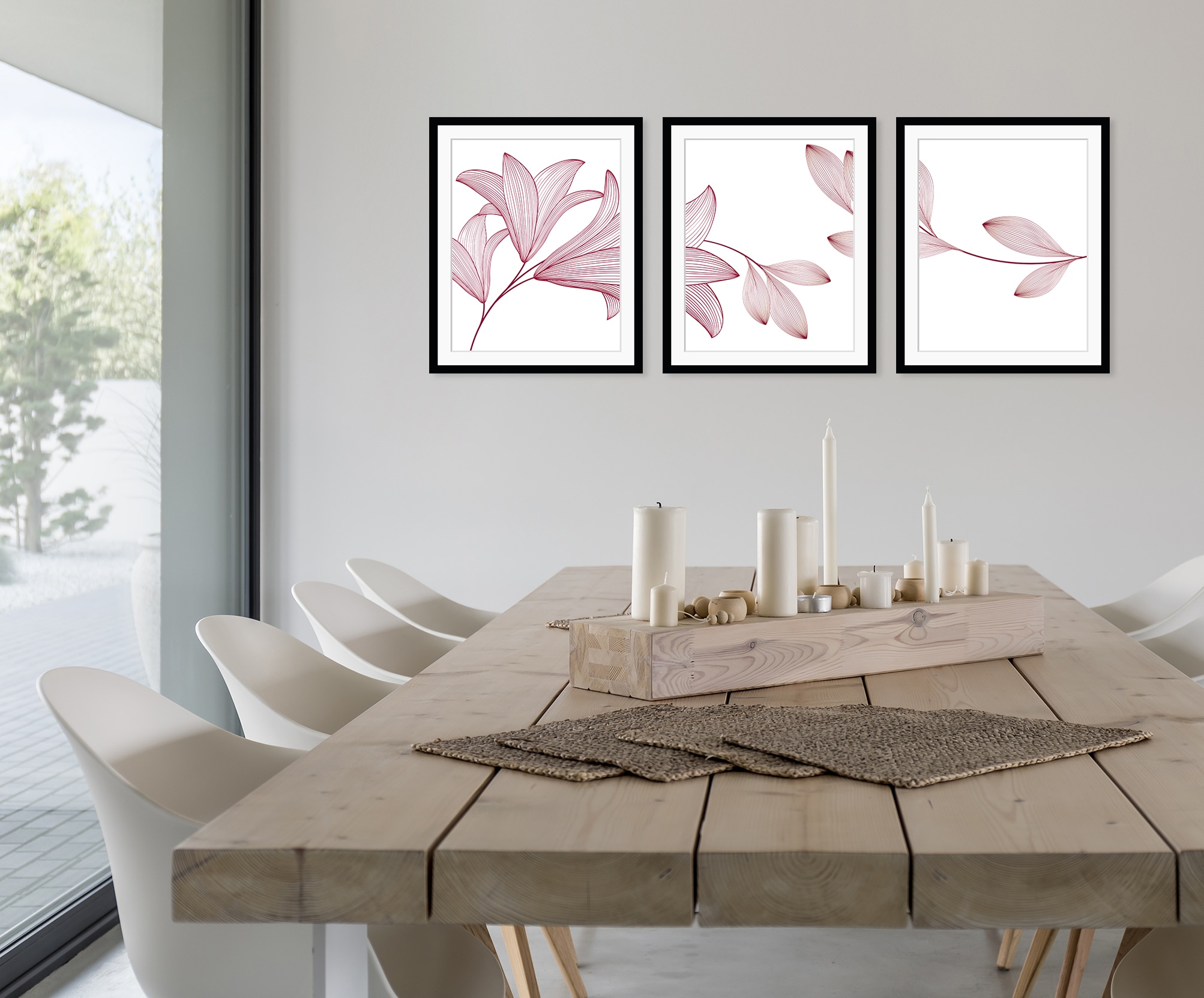 queence Bild »Imsa«, Blumen, (Set), gerahmt, Blumen