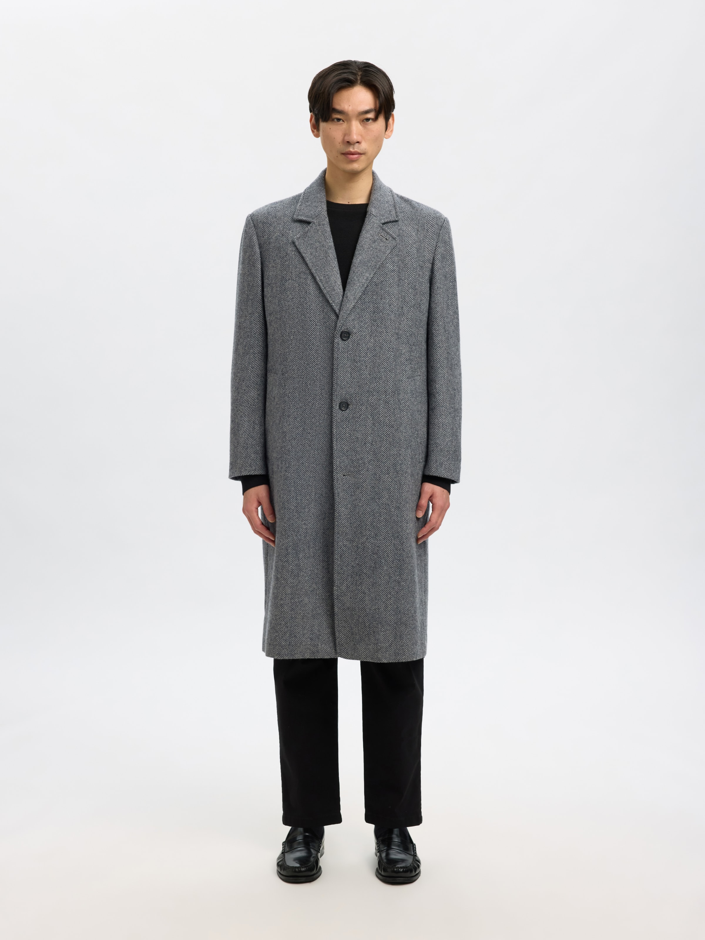 SELECTED Rundhalspullover »SLHROSS LS KNIT STRUCTURE CREW NECK NOOS« Baumwolle, regular fit