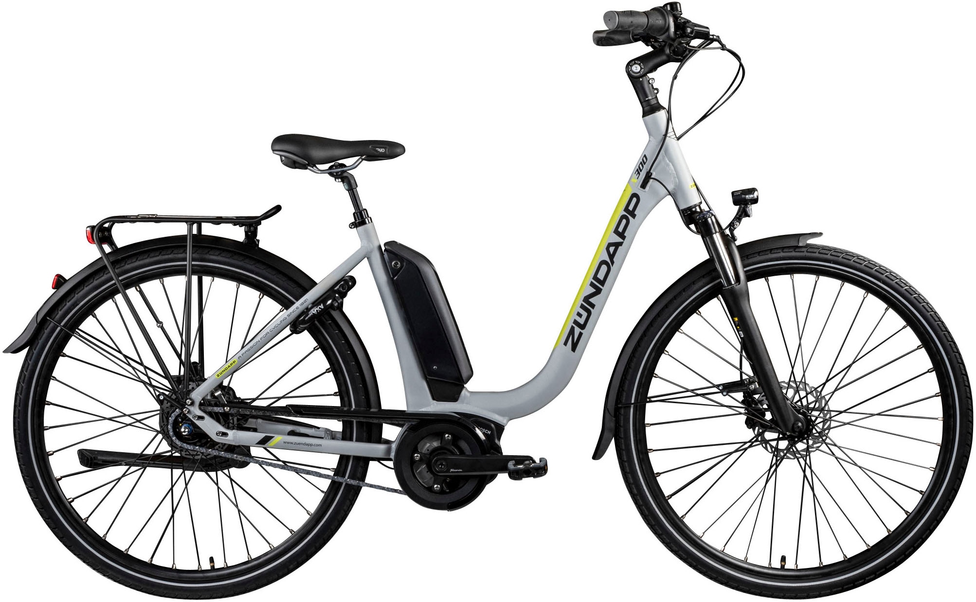 ZÜNDAPP E-Bike "X300", 51cm, 27,5 Zoll (69,85cm), silber, Elektrofahrräder, Pedelec, Elektrofahrrad für Damen u. Herren