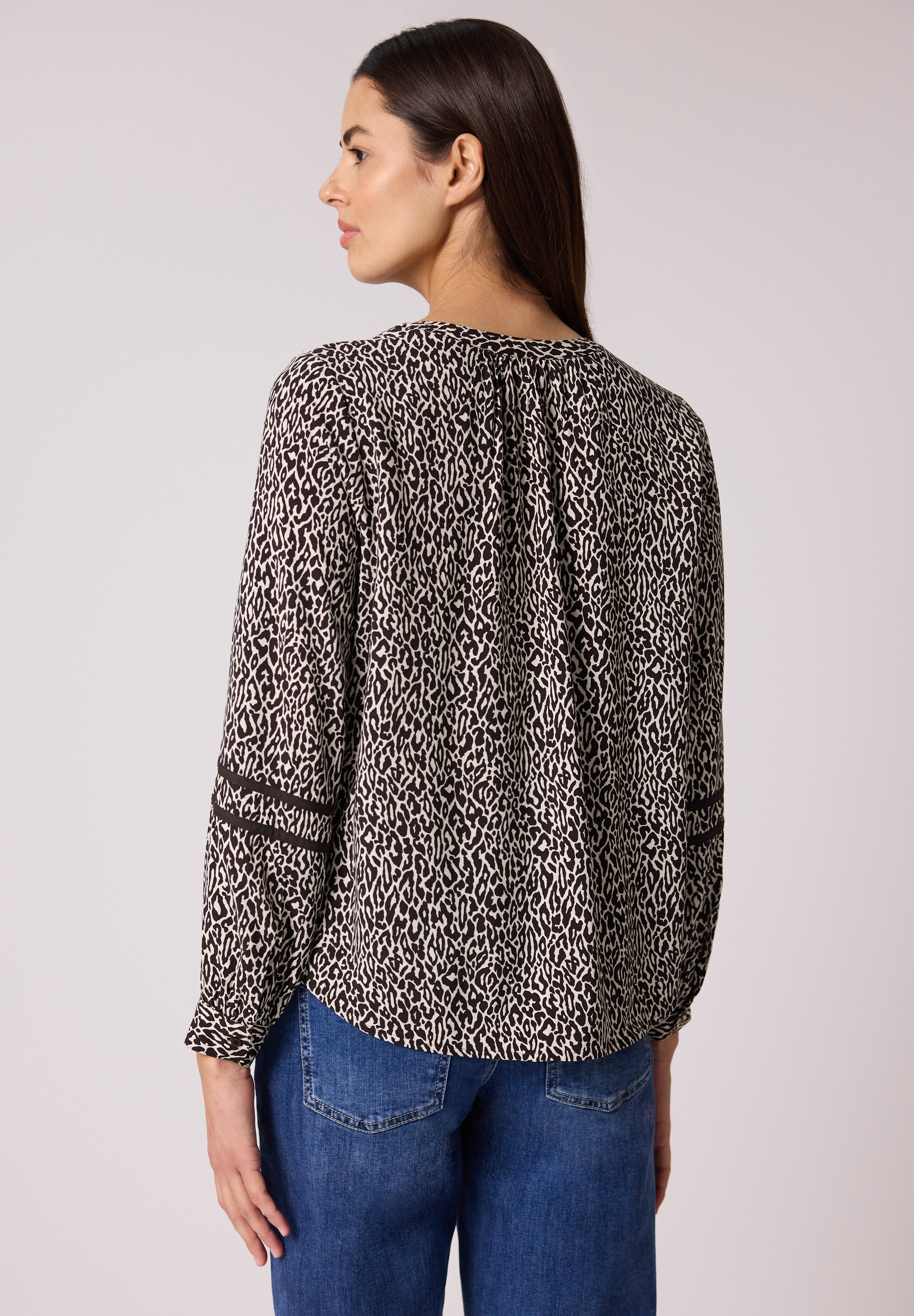 STREET ONE Langarmbluse mit Leoprint