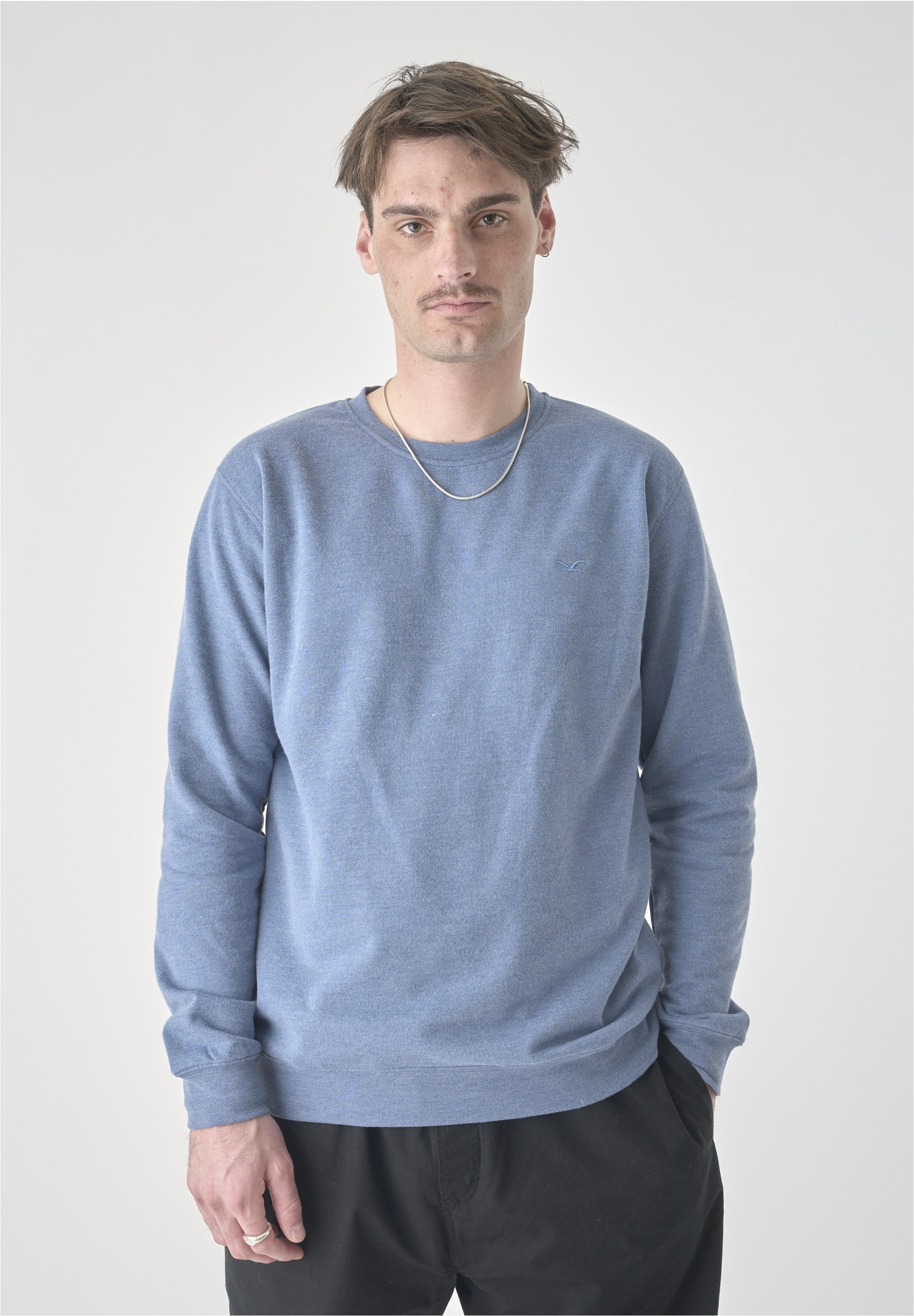 Cleptomanicx Sweatshirt "Ligull", mit kleiner Möwen-Stickerei günstig online kaufen