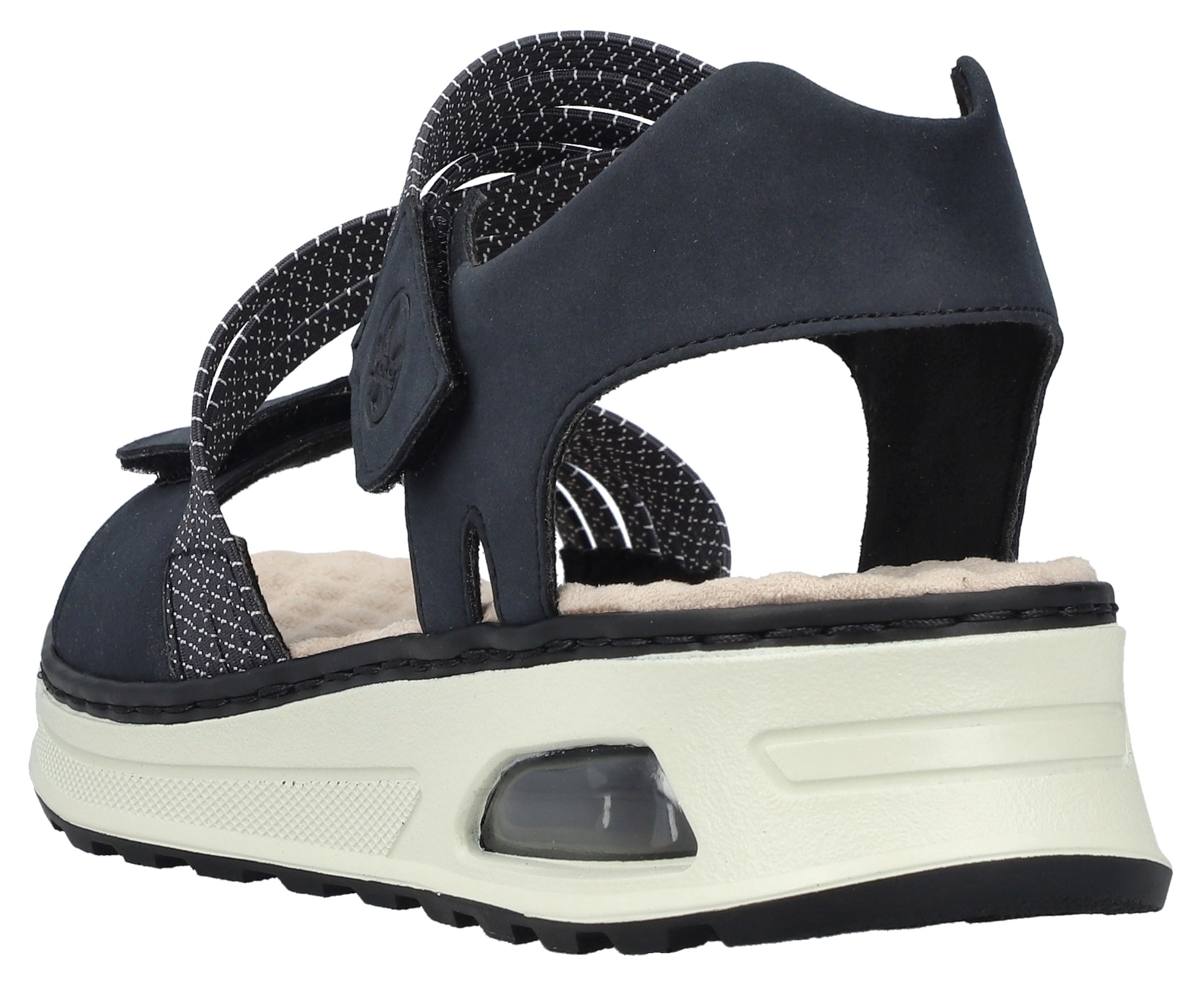 Rieker Keilsandalette, Sommerschuh, Outdoorschuh, Trekkingschuh mit genoppter Innensohle