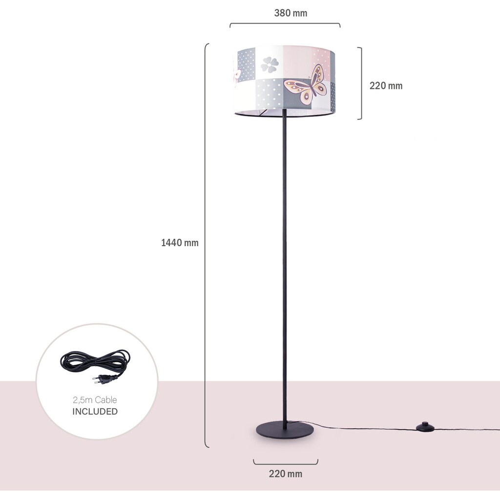 Paco Home Stehlampe »Cosmo 220«, 1 flammig-flammig