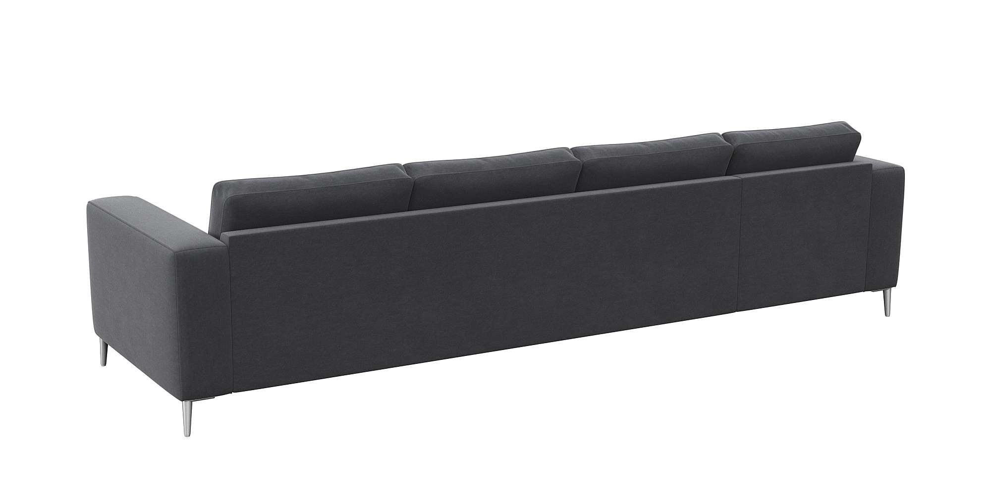 FLEXLUX Ecksofa »Fiore, super Sitzkomfort durch Kaltschaum im Sitz, L-Form«, breite Armlehnen, Füße Alu