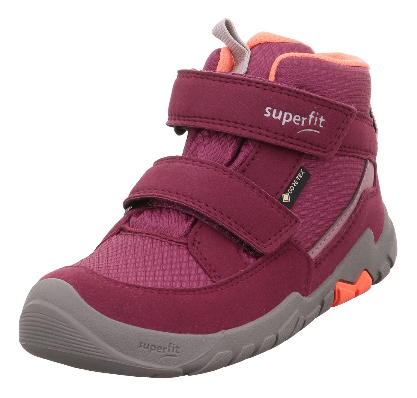 Klettboot SUPERFIT "TRACE WMS: Mittel", Mädchen, Gr. 33, fuchsia, Lederimitat, Polyester, Schuhe, Barfußschuh mit Wechselfußbett, Größenschablone zum Download