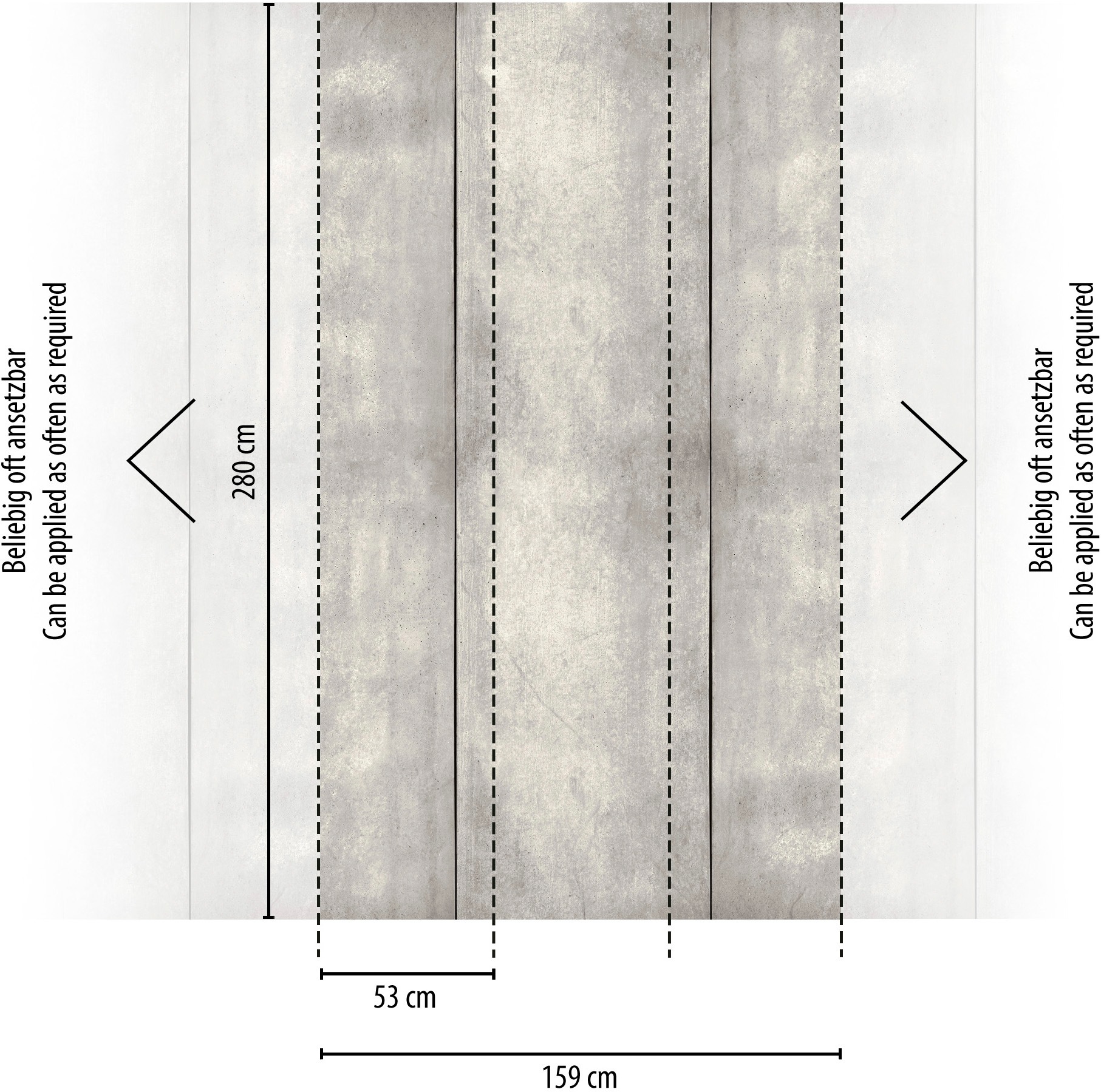 living walls Fototapete »The Wall 4 Structures – Urbane Betonwand Vlies-Fototapete« Steinoptik | matt | naturalistisch leicht strukturiert Urbane Betonwand mit markanter 3D-Wirkung
