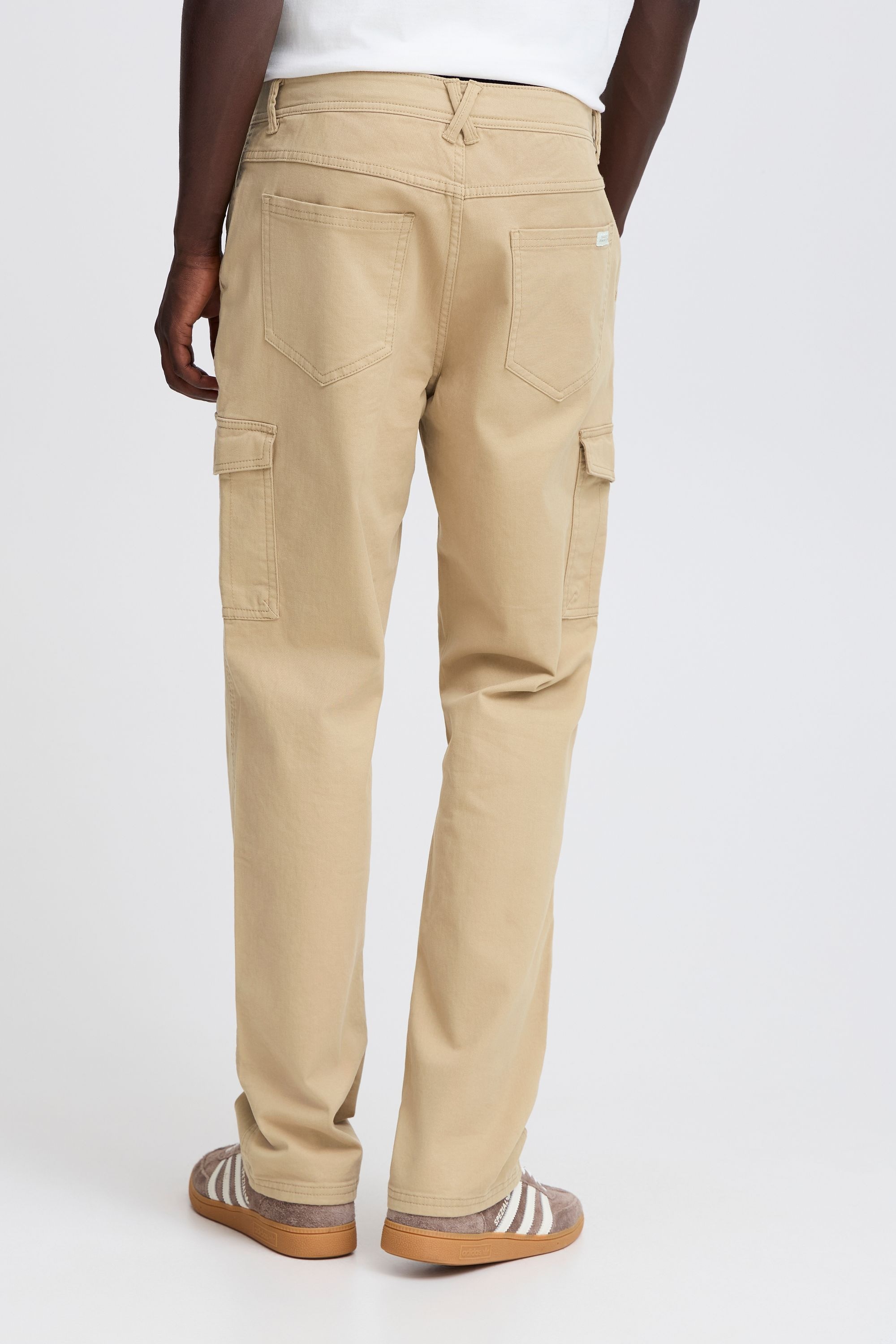 Cargohose BLEND "Cargohose BHEDNAN cargo pants", Herren, Gr. 32, Länge 32, beige (cornstalk), Obermaterial: 98% Baumwolle CO. 2% Elasthan EL., Hosen Cargohose 3