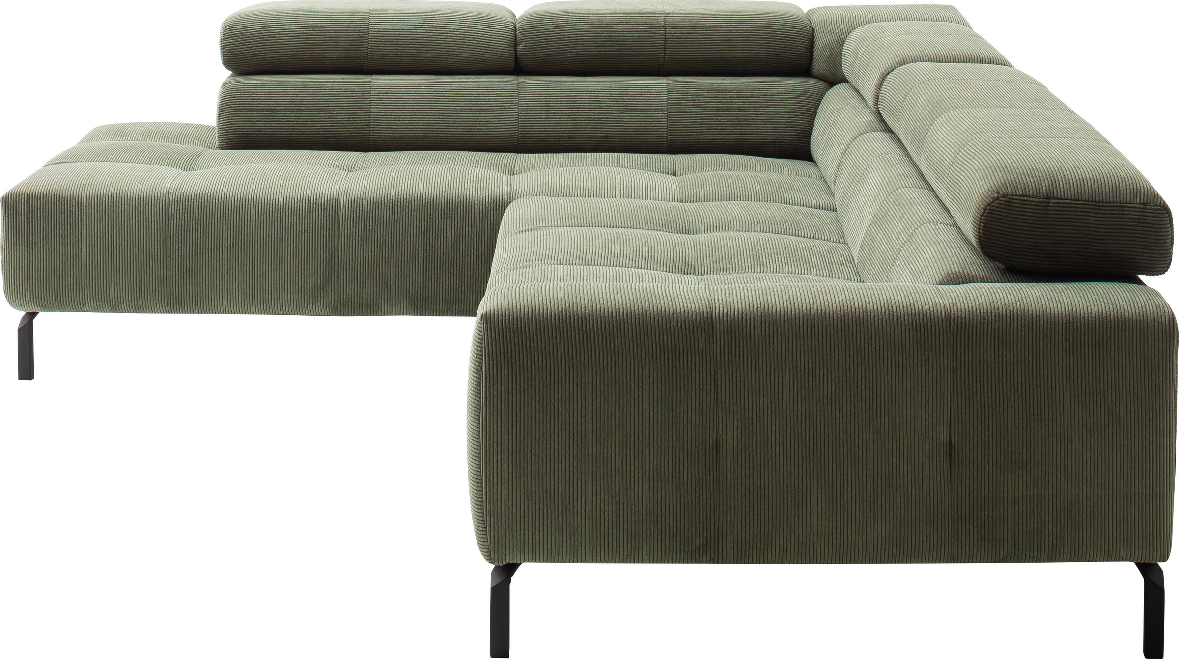 Places of Style Ecksofa »Cleveland, L-Form, incl. Kopfteilverstellung, Breite 276 cm«, wahlweise elektrischer Sitzvorzug