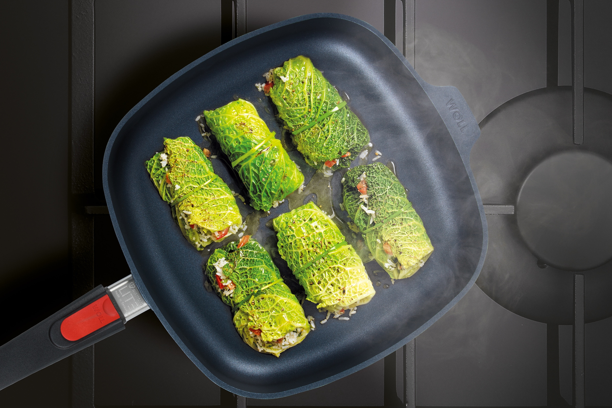 WOLL Pfannen-Set »Diamond Lite« Aluminiumguss Set, 4 Stk. tlg. Abnehmbarer Stiel, Antihaftbeschichtet