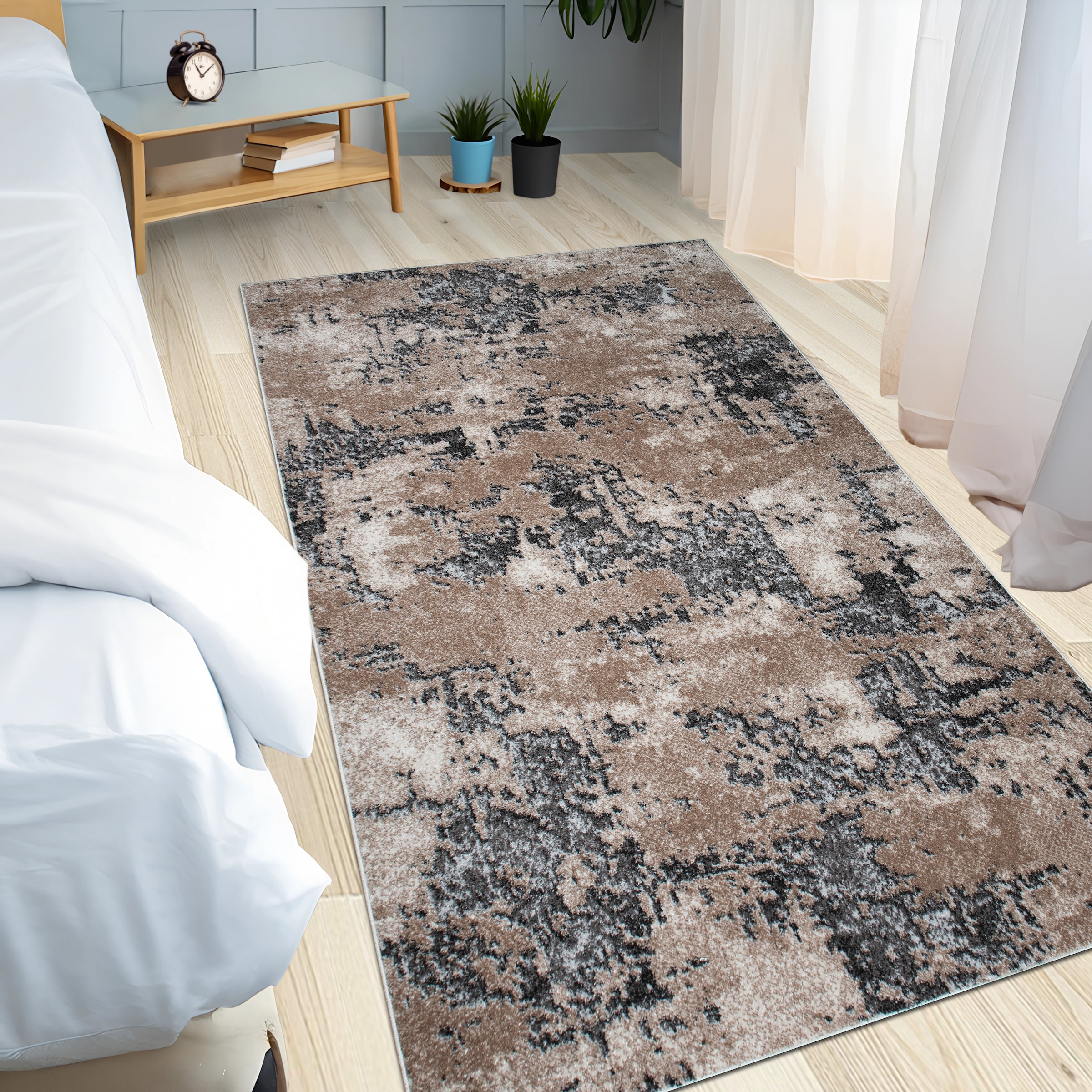 OTTO home Teppich »Janory, Marmor-Optik«, rechteckig, 9 mm Höhe, mit besonders weichem Flor, Kurzflor, modernes Design