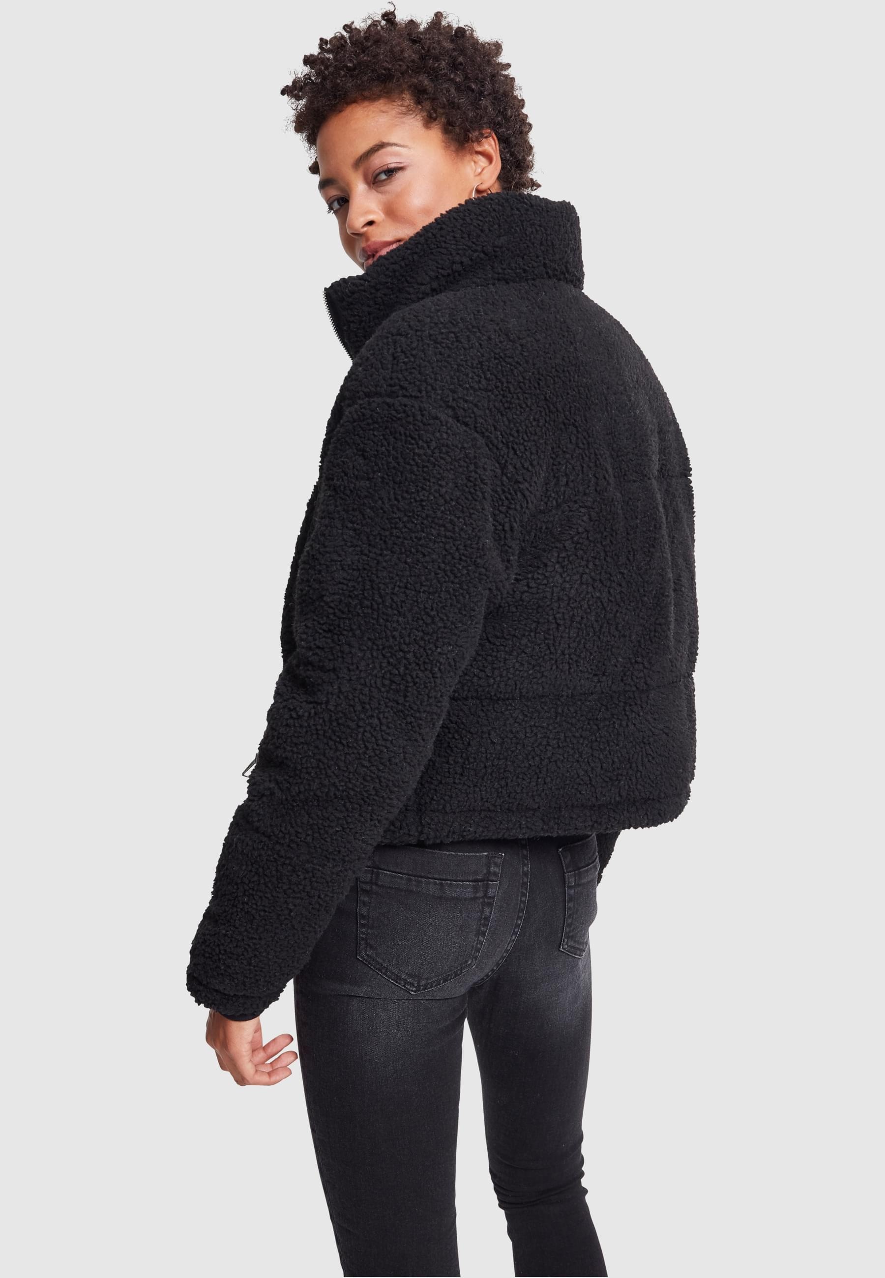 URBAN CLASSICS Winterjacke »Urban Classics Damen Ladies Boxy Sherpa Puffer Jacket«, (1 St.), ohne Kapuze